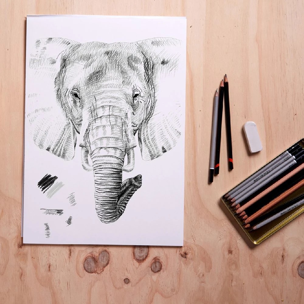 3 Reeves Intro A3 Sketch and Draw Pad 100gsm 30 Sheets, 3 of 5