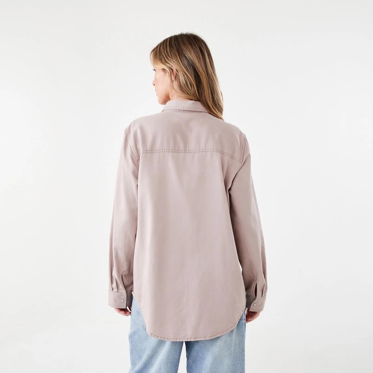 3 Long Sleeve Cotton Slub Shirt Storm Pnk, 3 of 7