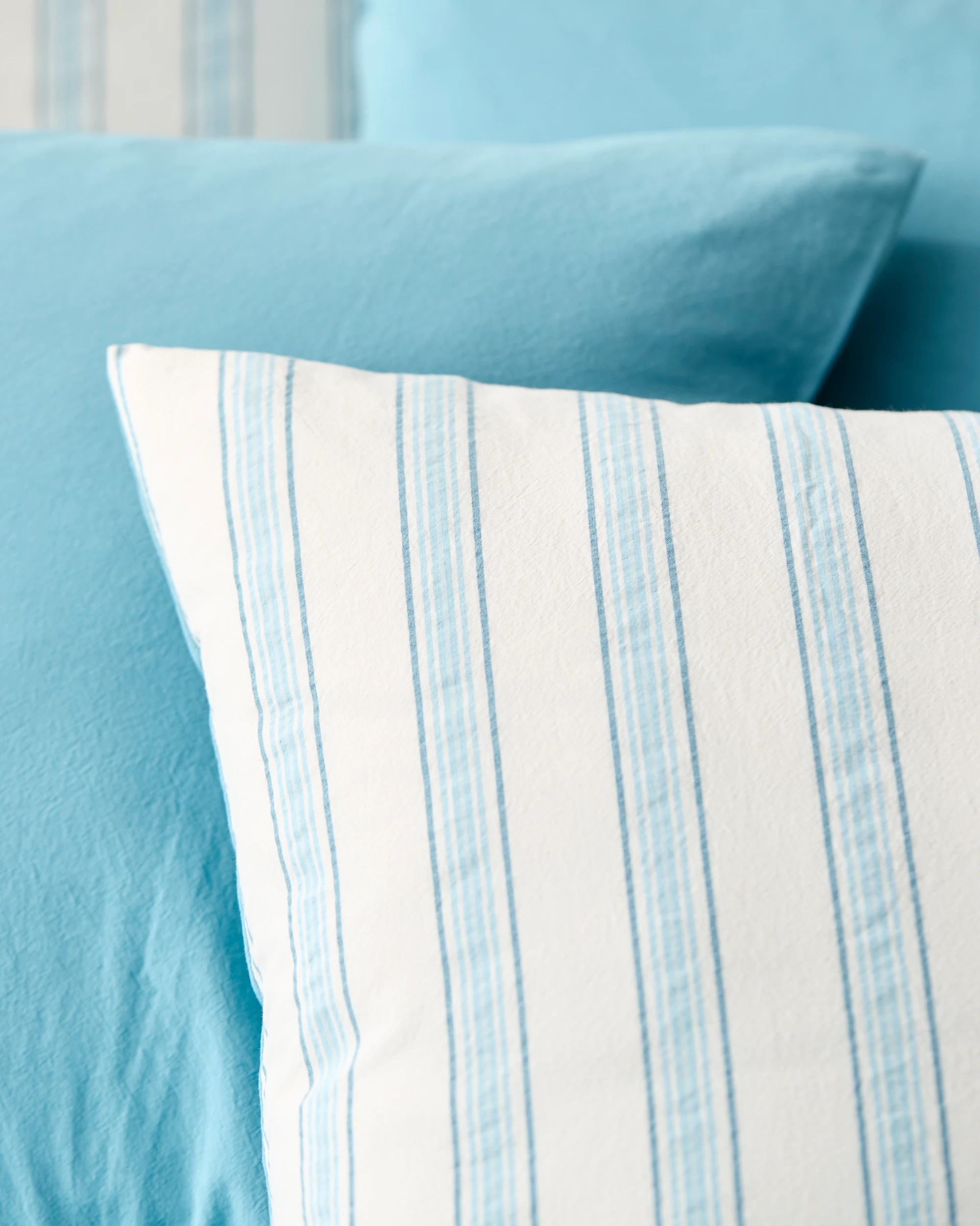 6 Arlo Cotton Stonewash Quilt Cover Set - Single Bed - Blue, 6 of 7