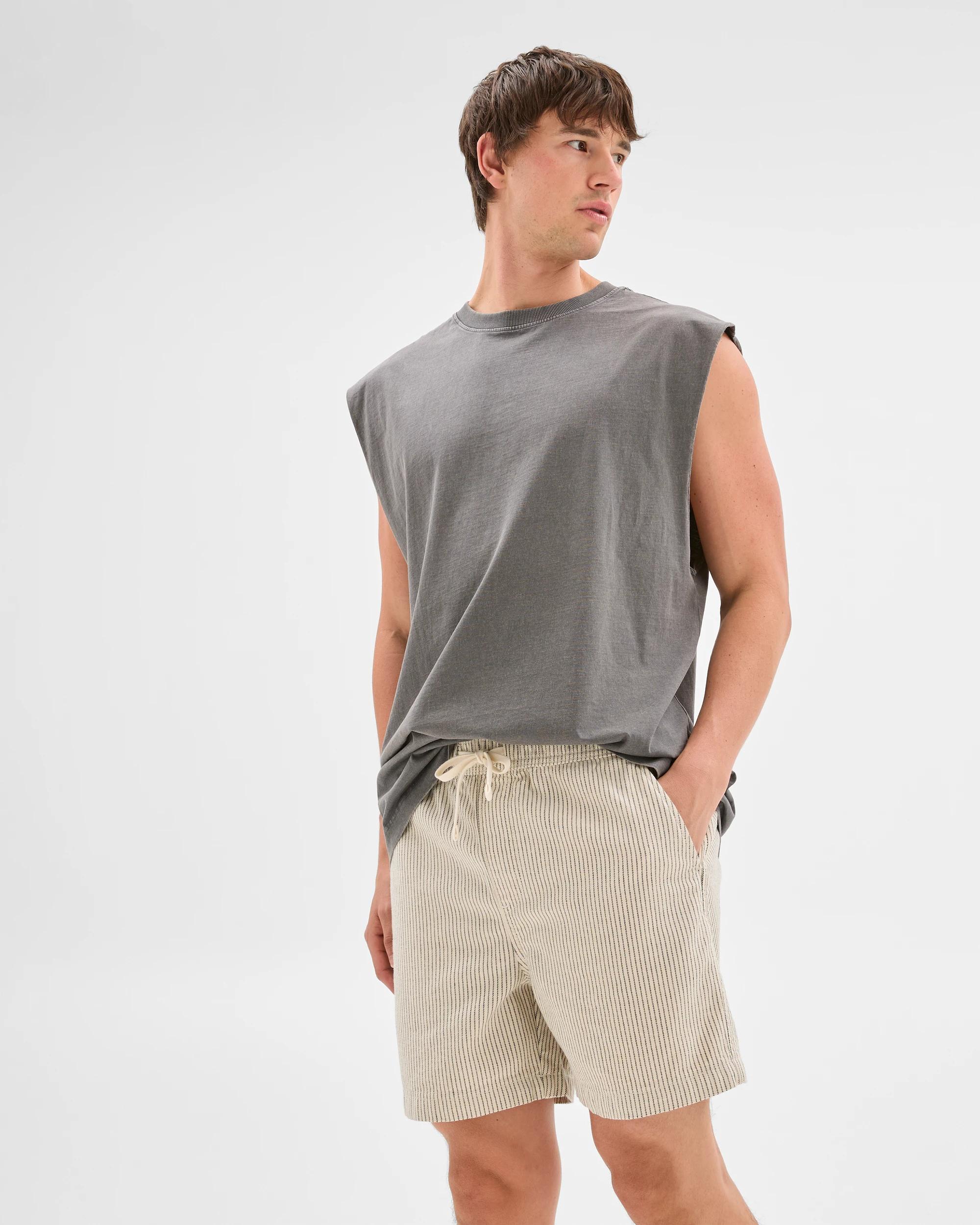 4 Denim Stripe Volley Shorts - Commons BLACK, 4 of 6