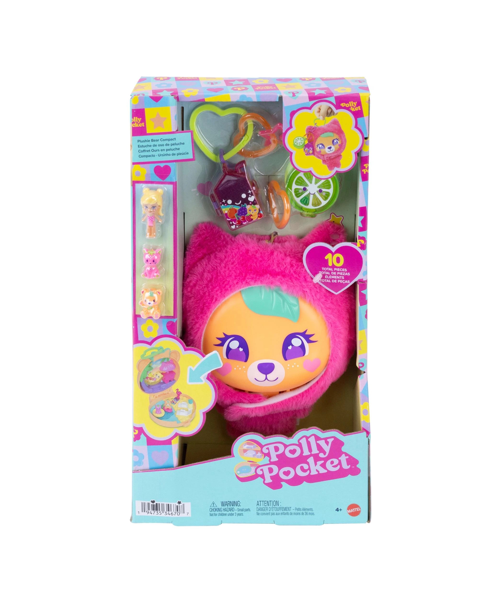 1 Polly Pocket Plushie Bear Compact , Doll & Keychain Playset - Multi, 1 of 5