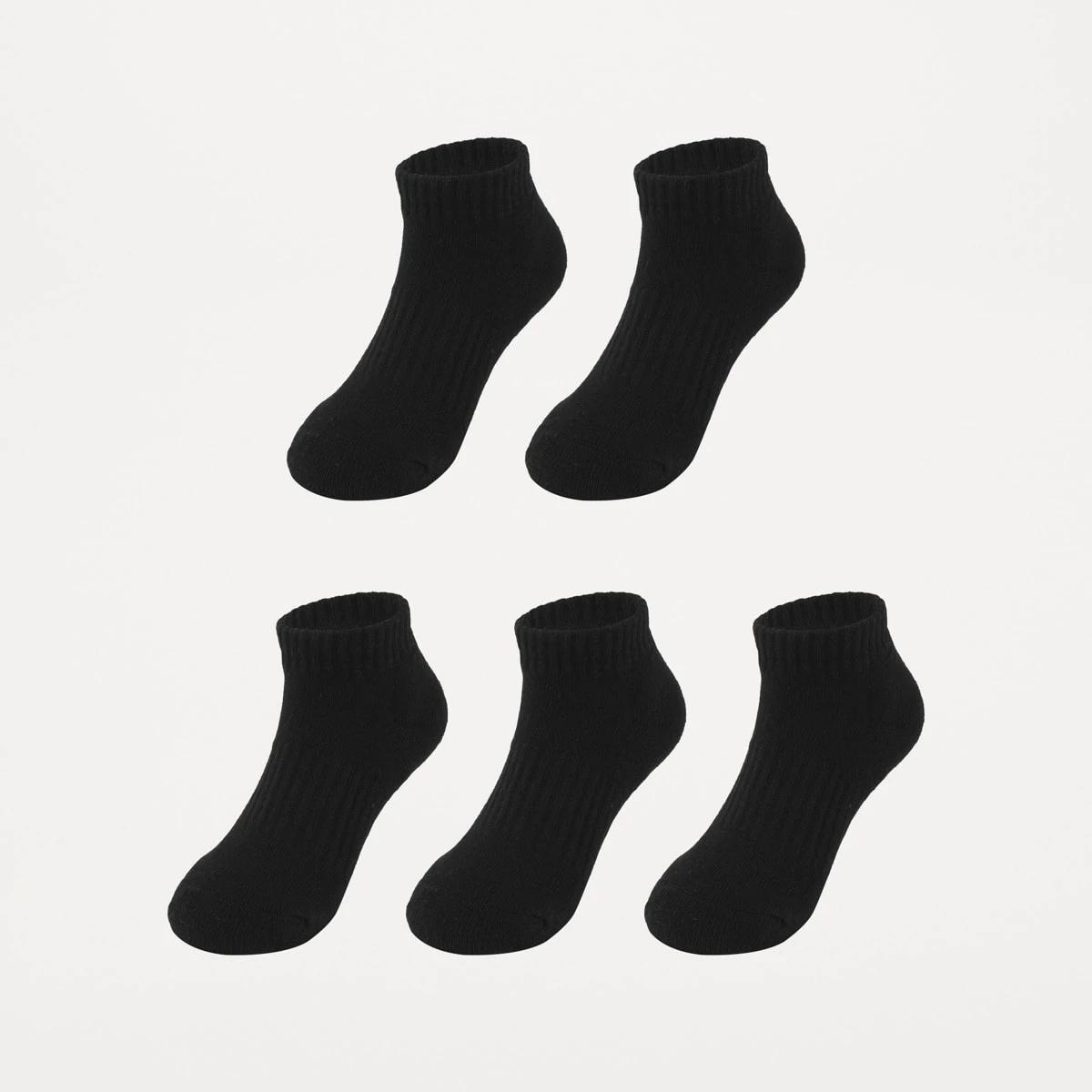 1 5 Pack Ultimate School Low Cut Socks BLACK, 1 of 3