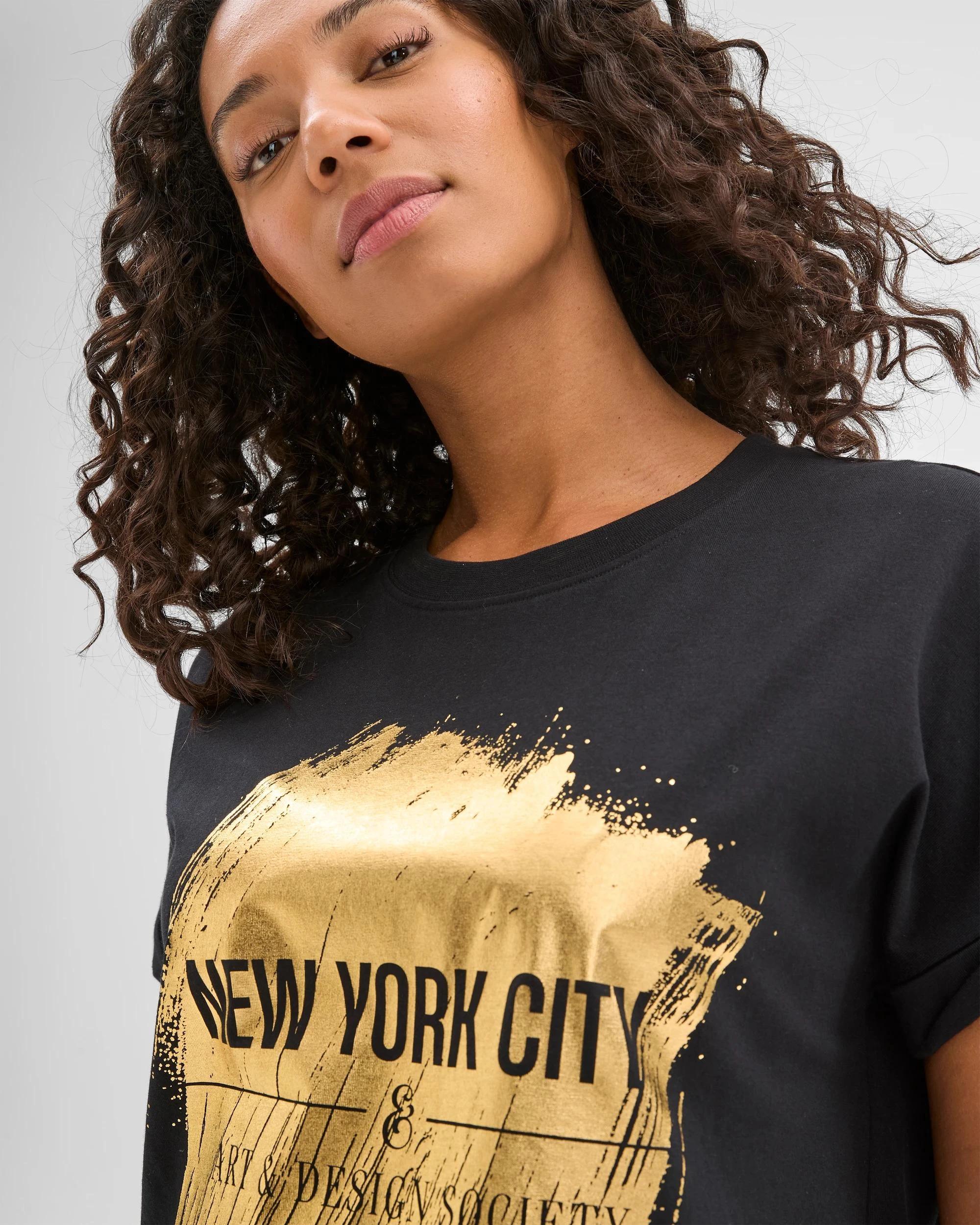5 Target Australian Cotton Heavyweight Oversized Boxy T-Shirt BLACK/GOLD NYC, 5 of 5