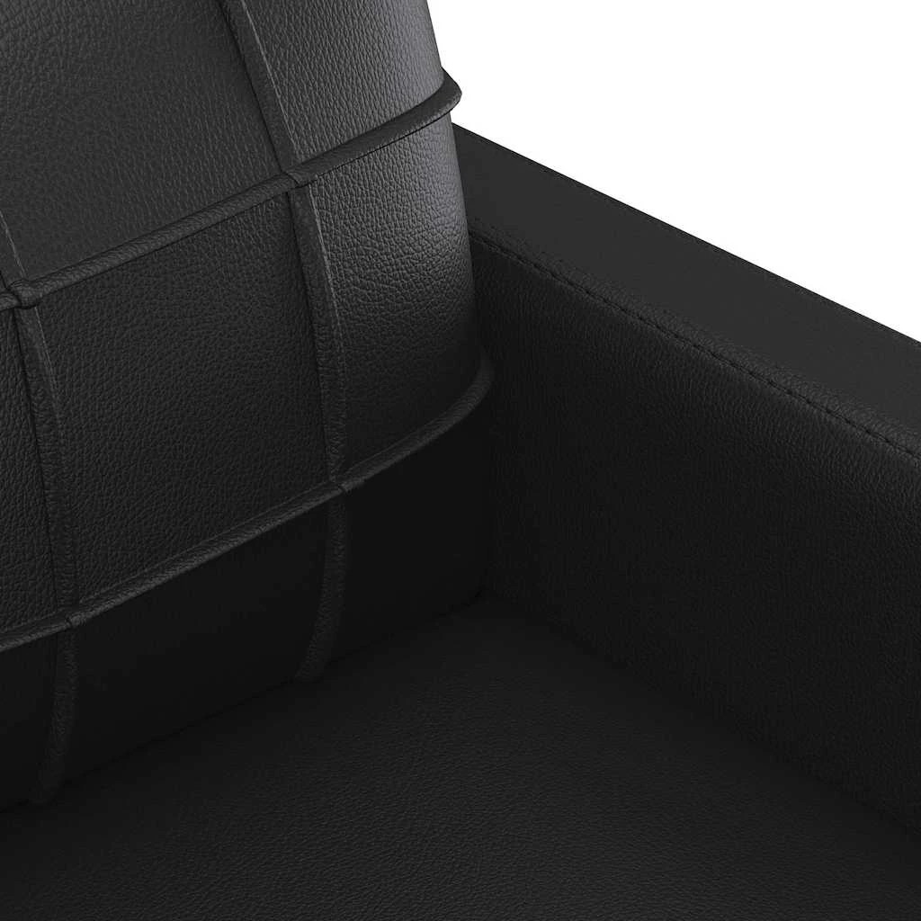 6 Vidaxl 3-seater Sofa Faux Leather - Black, 6 of 9