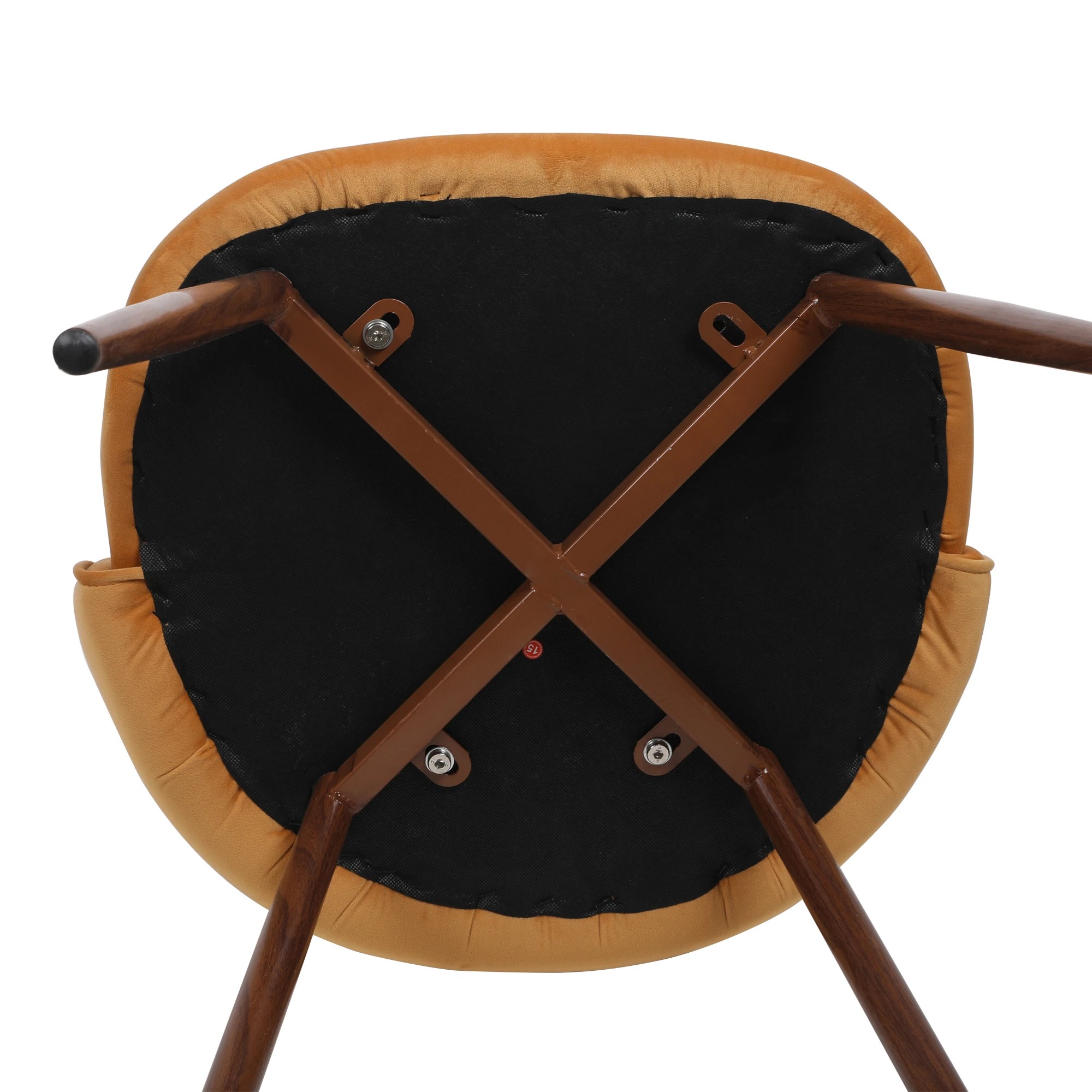 9 Levede 4x Velvet Dining Chairs  Mustard, 9 of 9