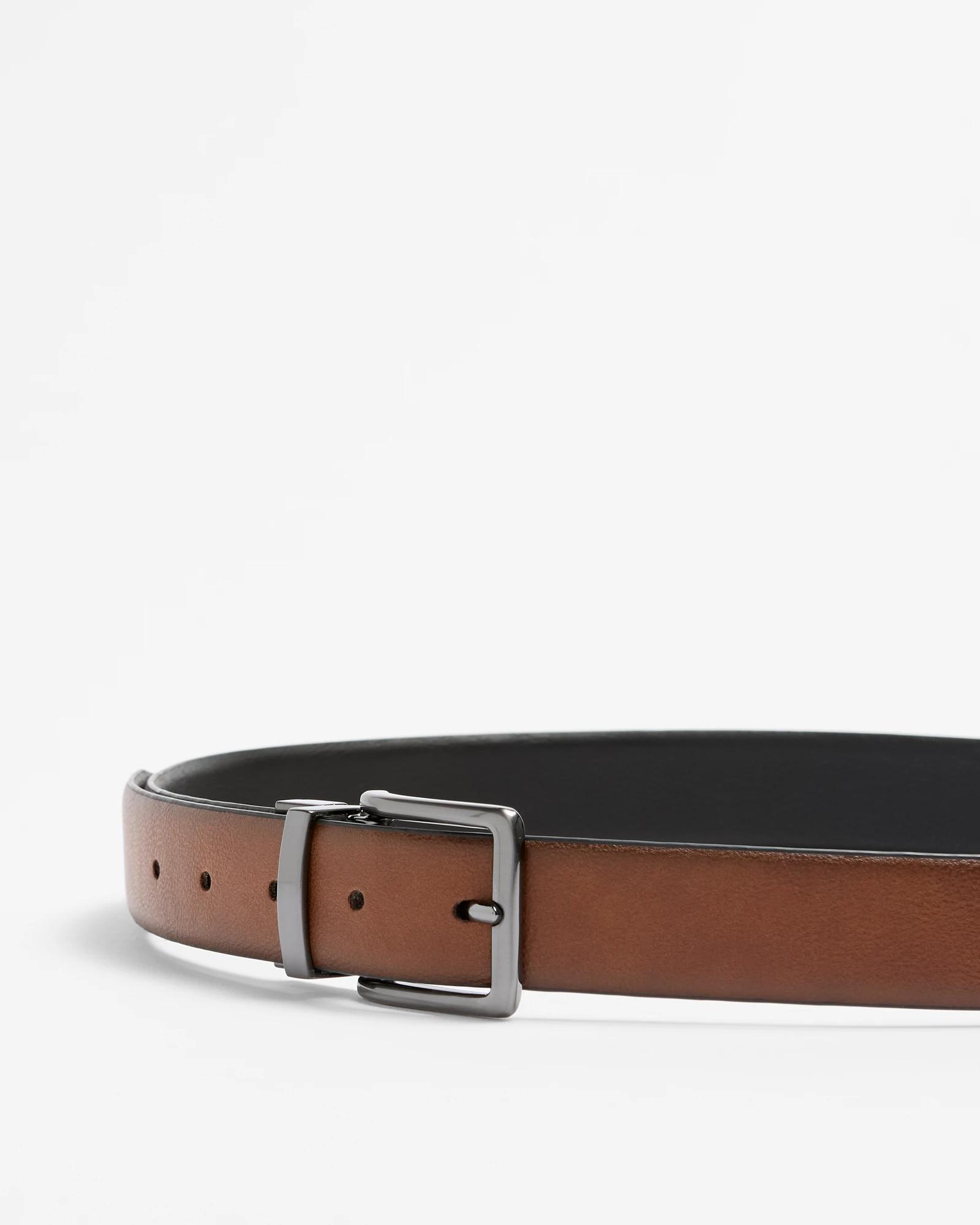 2 Target Burnished Reversible Belt BLACK BROWN, 2 of 3