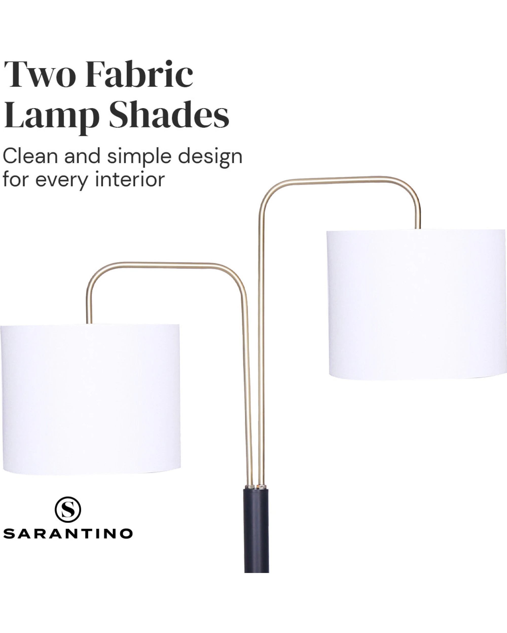 2 Sarantino Black Metal Task Floor Lamp, 2 of 7