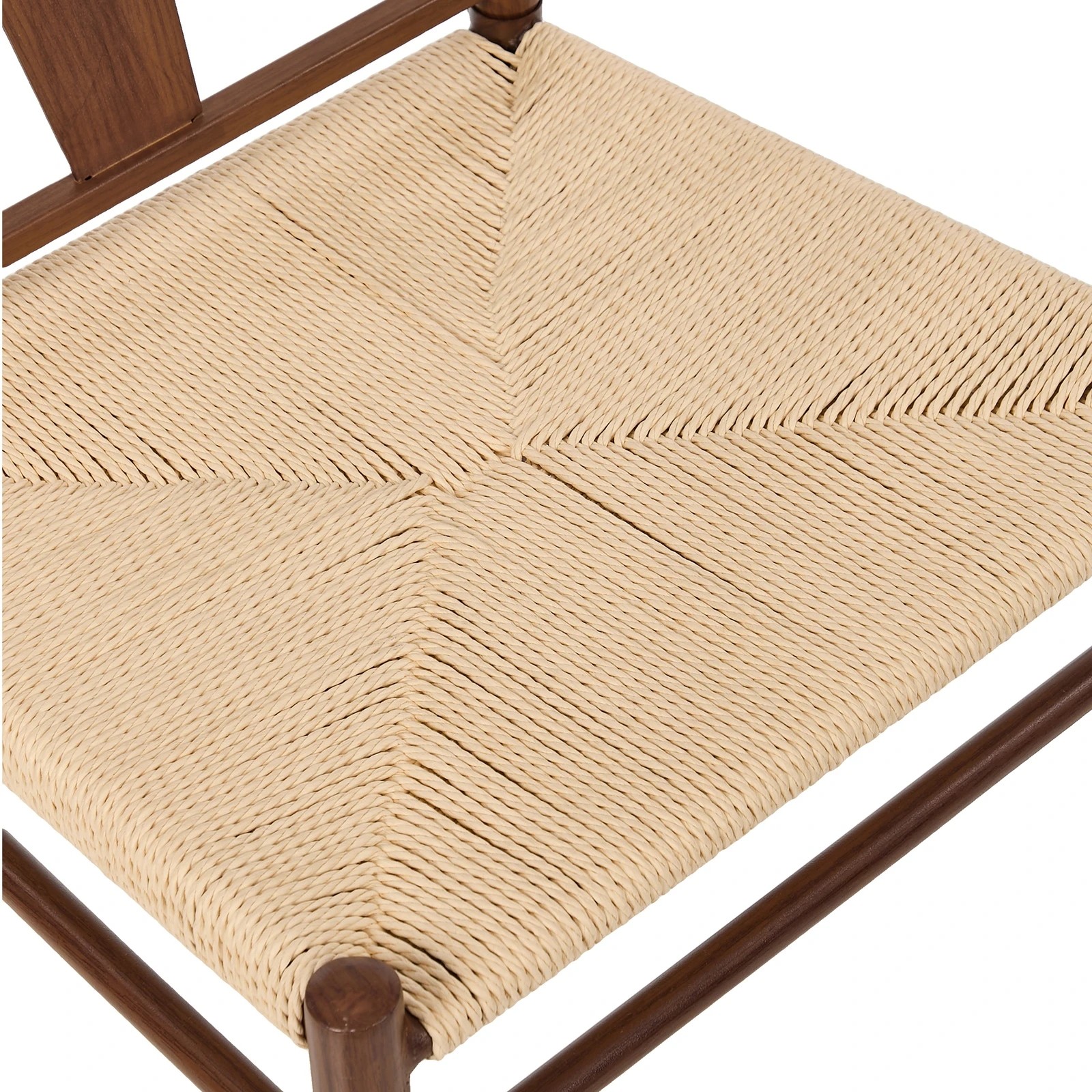 9 Oikiture 2x Dining Chair Metal Hans Wegner Chair Wishbone Cafe Lounge -Walnut, 9 of 9