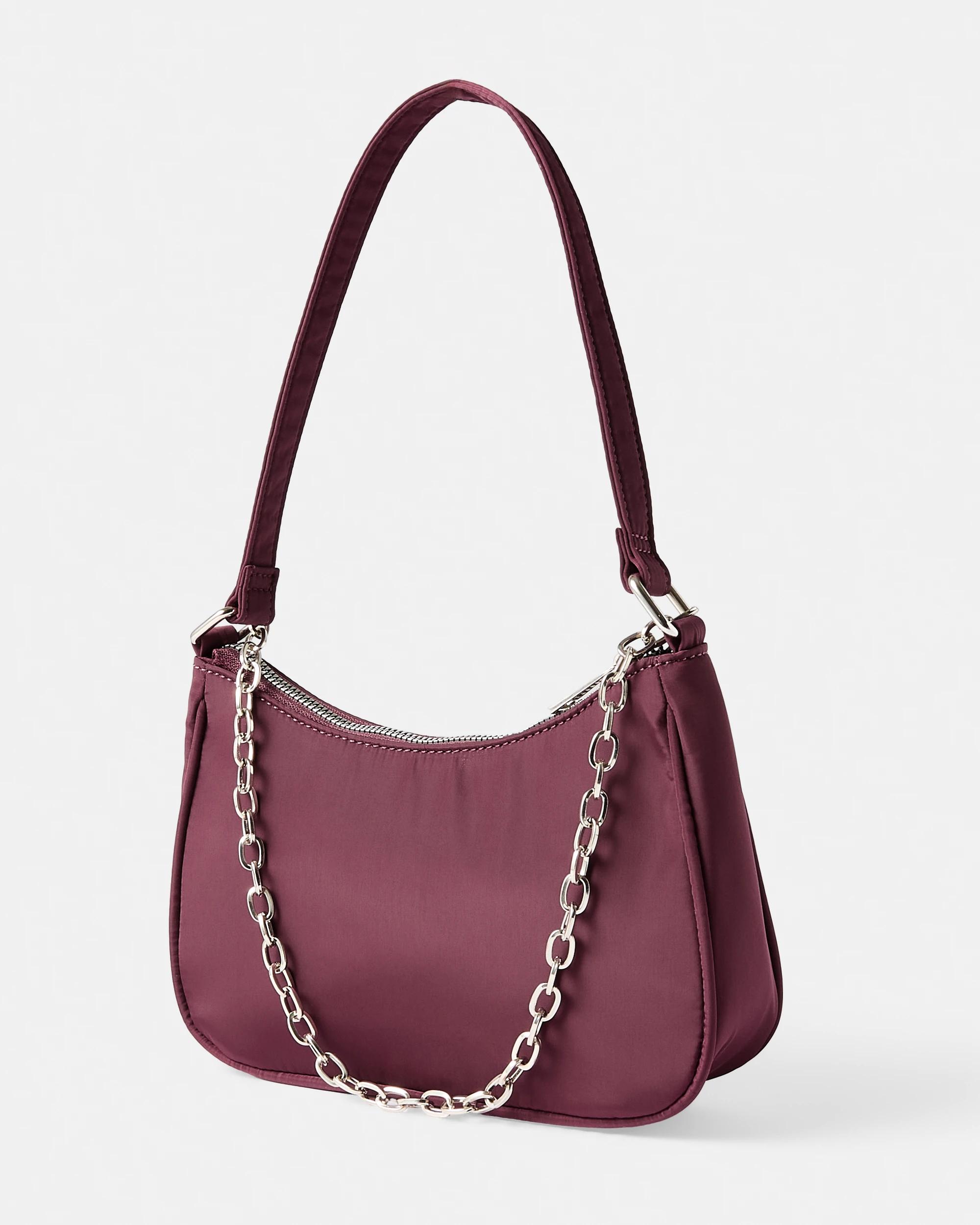 2 Nylon Shoulder Bag Red Plum, 2 of 7