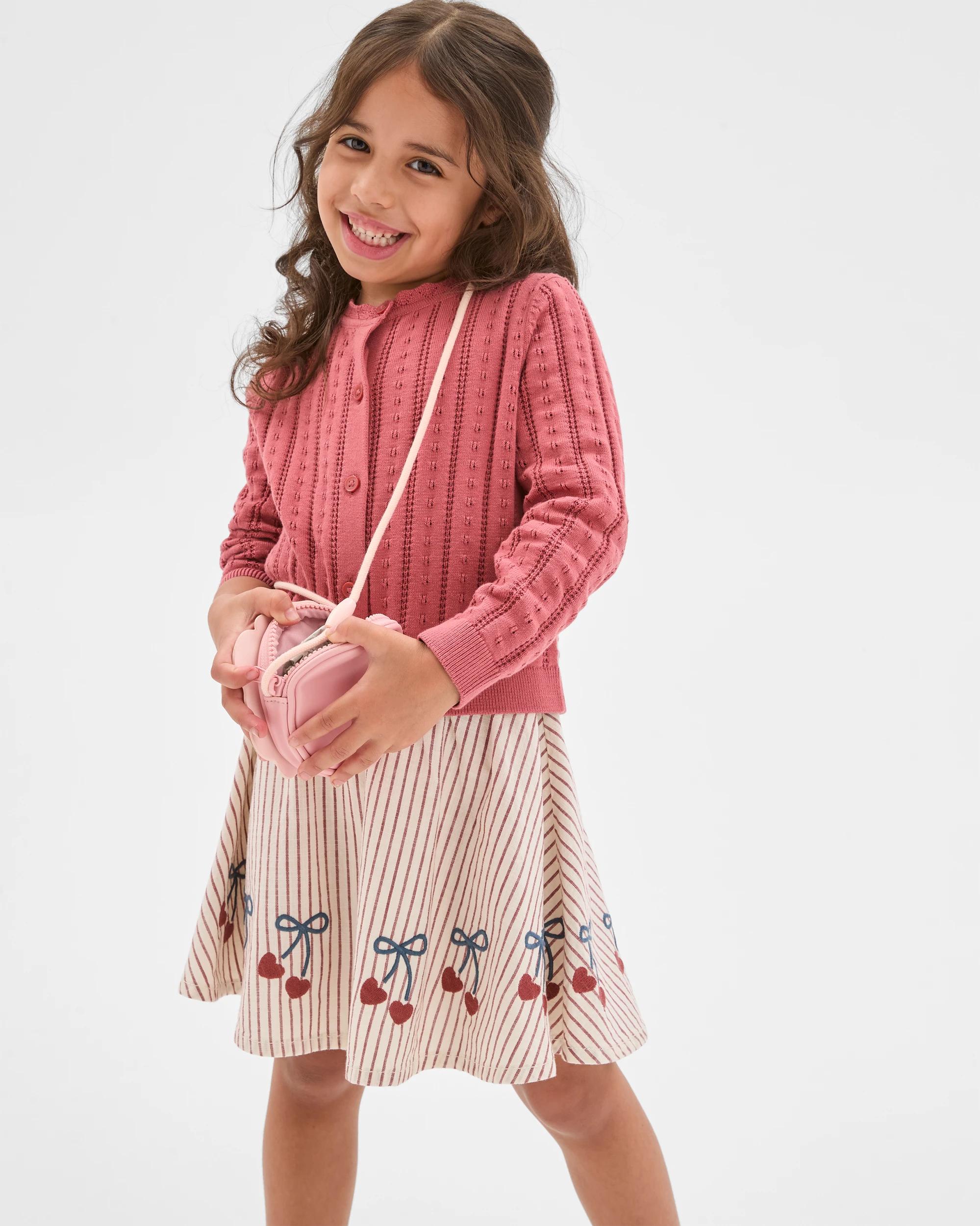 1 Target Kids Australian Cotton Knit Cardigan and Skirt Set RED, 1 of 7