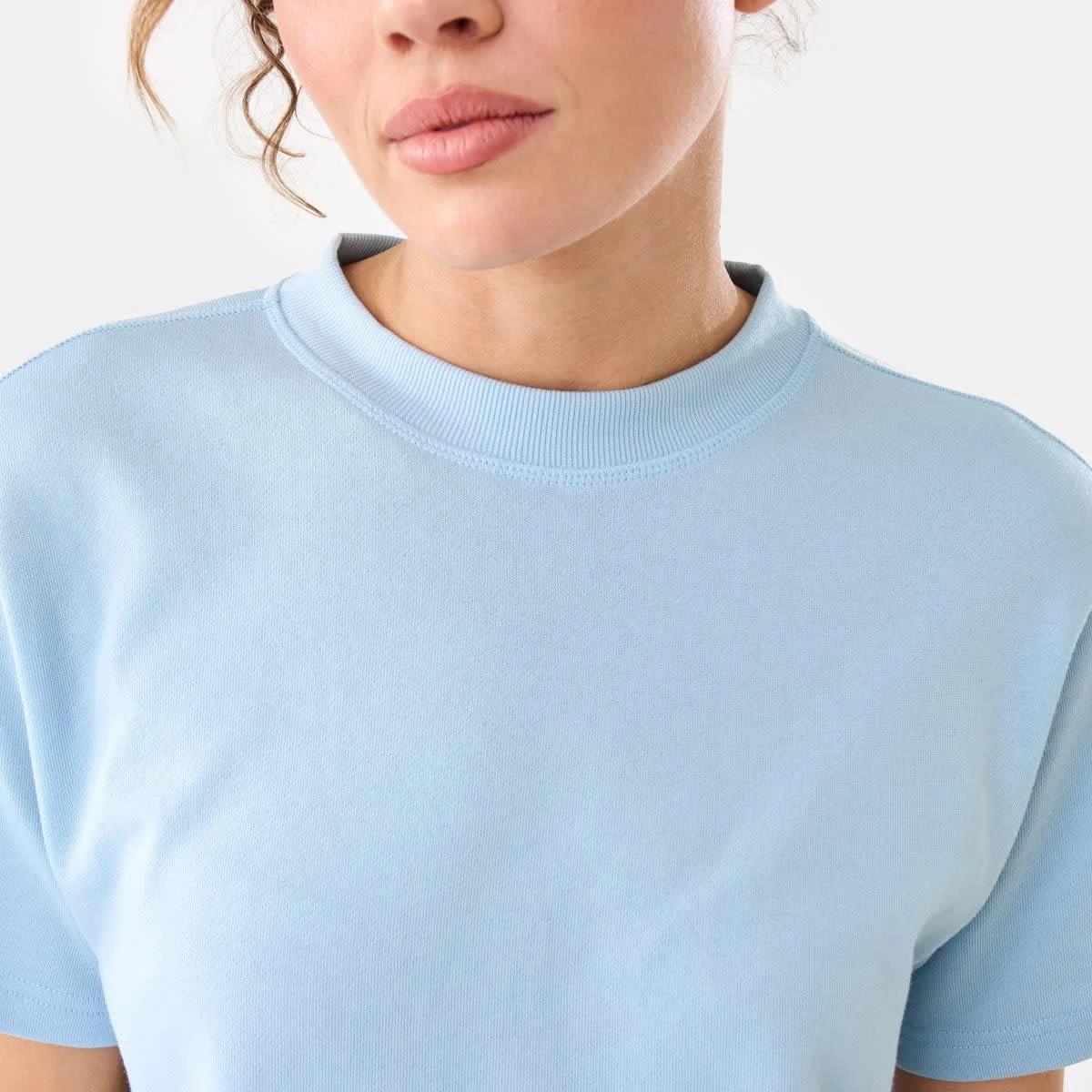 6 Active Womens Terry T-shirt Blu Spindl, 6 of 7