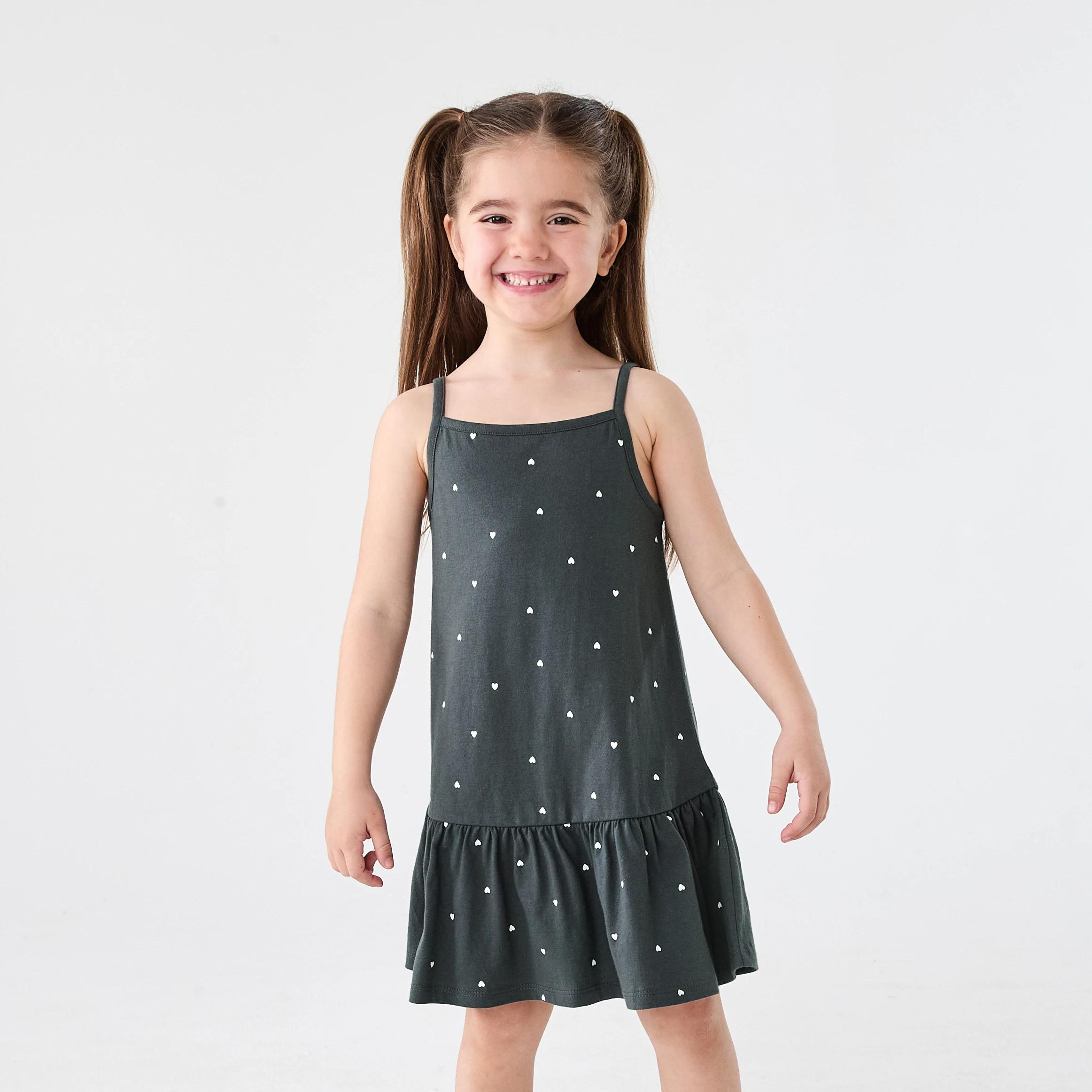 1 Sleeveless Print Dress Gry Heart, 1 of 7