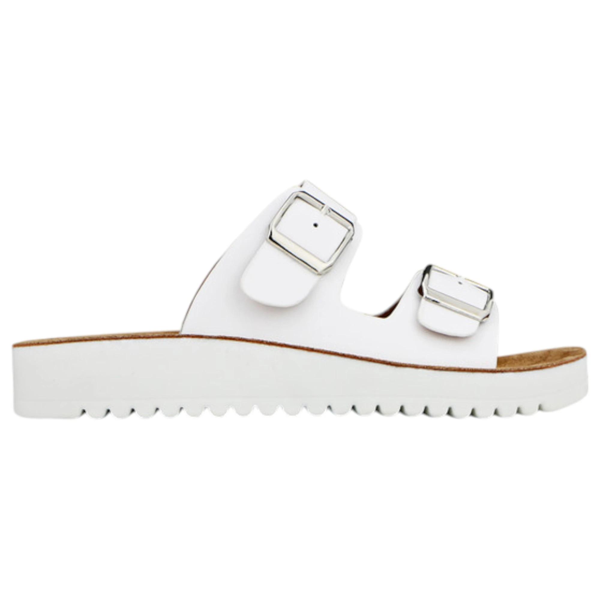 1 Bellissimo Womens Meg Slide Sandals WHITE, 1 of 3