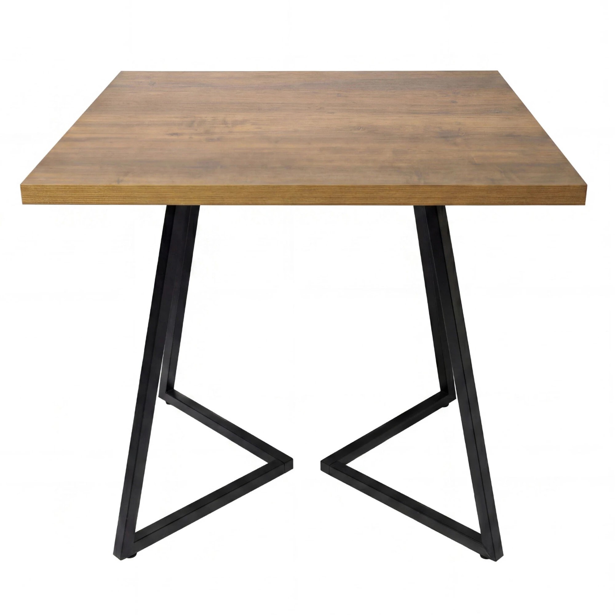 2 Levede Dining Table 80cm Square Dining Table 4 Seater Wood Top Metal, 2 of 8