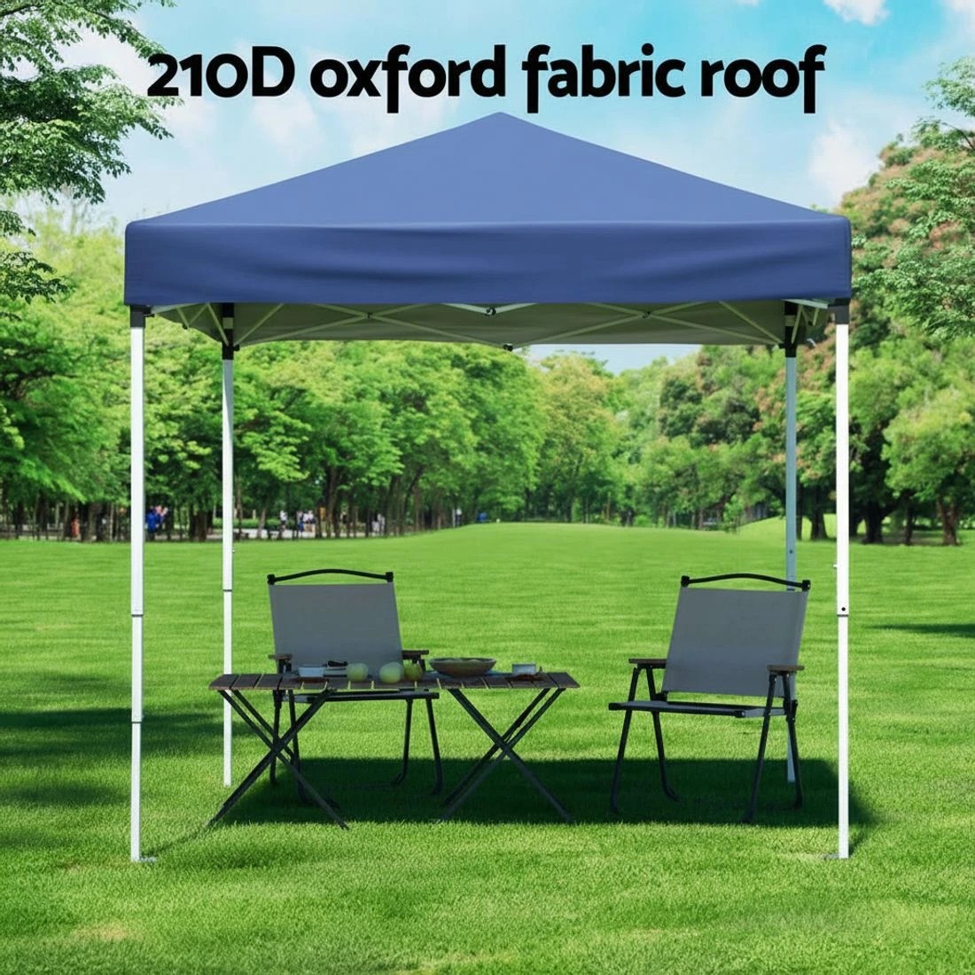 4 Instahut Gazebo 2x2m Outdoor Patio Garden Marquee Shade w/ Base Pods - Blue, 4 of 6