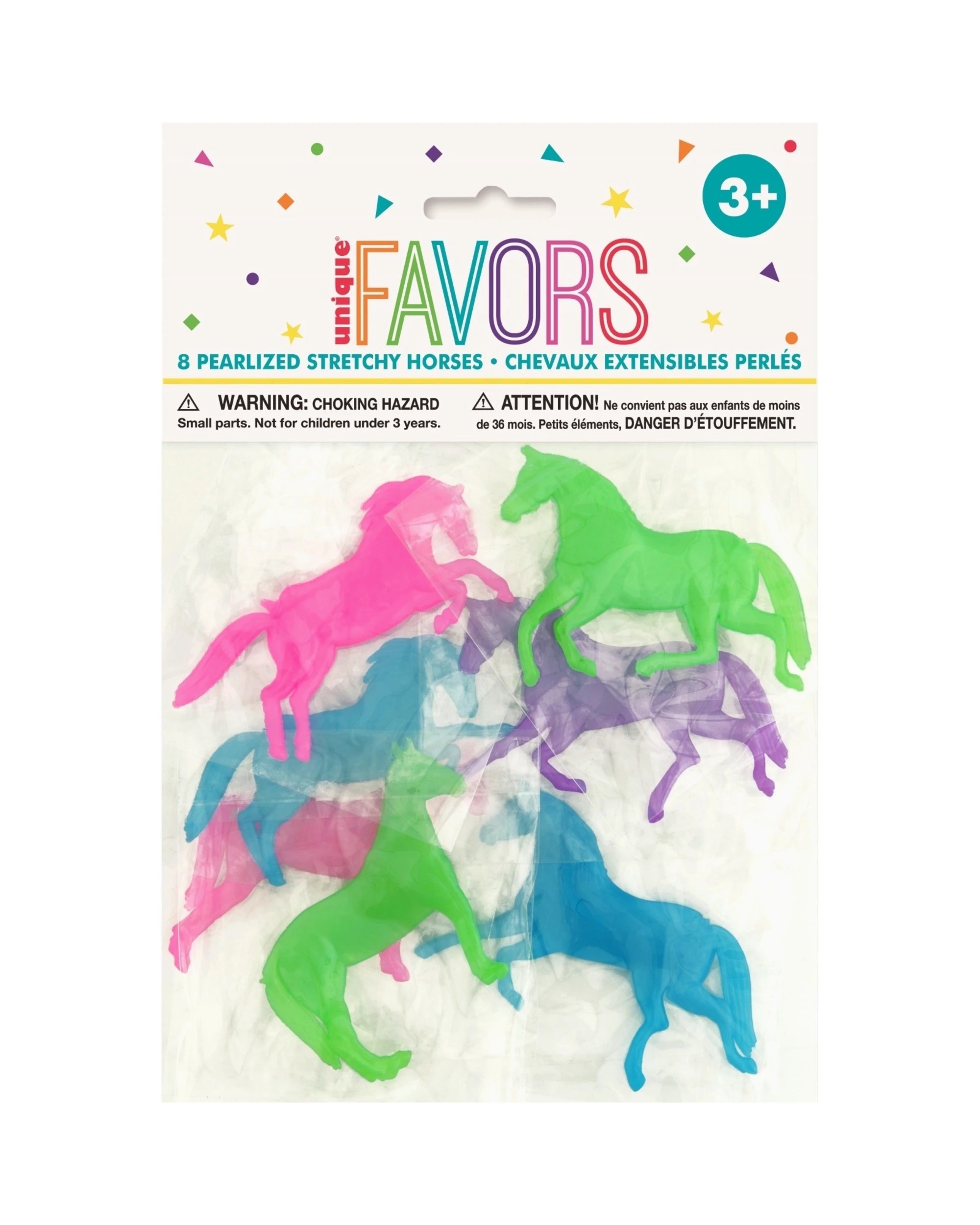 2 Unique Neon Stretchy Horses Pack of 8, 2 of 2