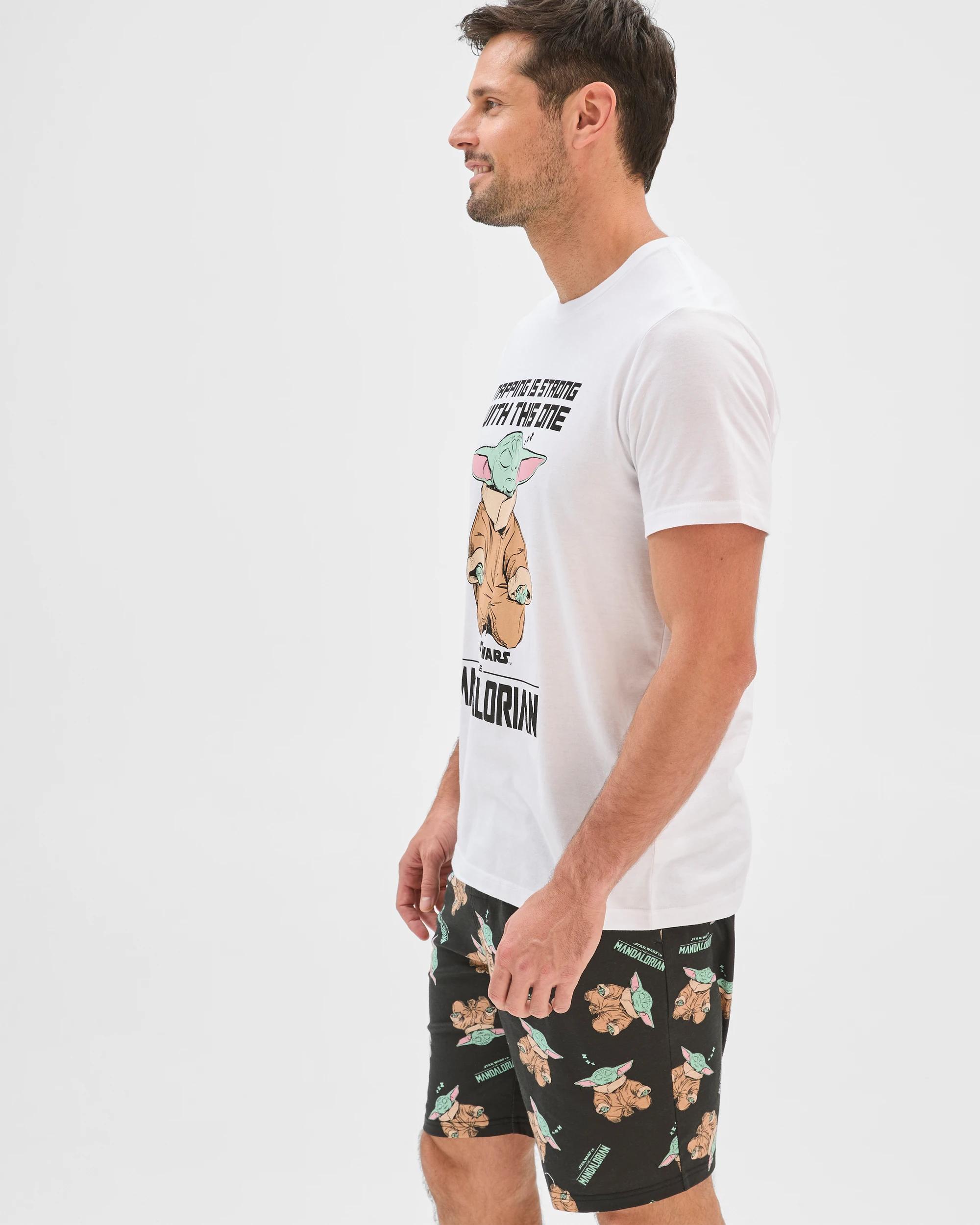 6 Disney Star Wars Top & Shorts Pyjama Set GROGU WHITE, 6 of 6