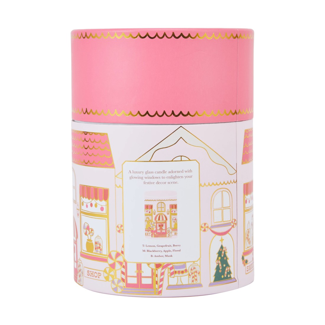 5 Christmas Candy Cane Lane Glowing Scene Candle, 5 of 6