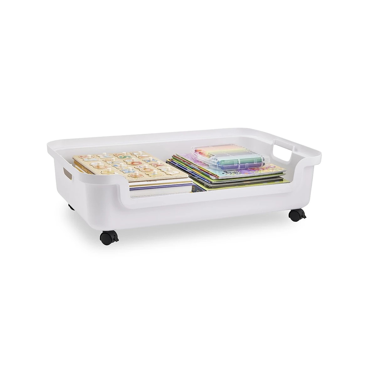 5 Underbed Storage Tub with Wheels - Medium, White, 5 of 5