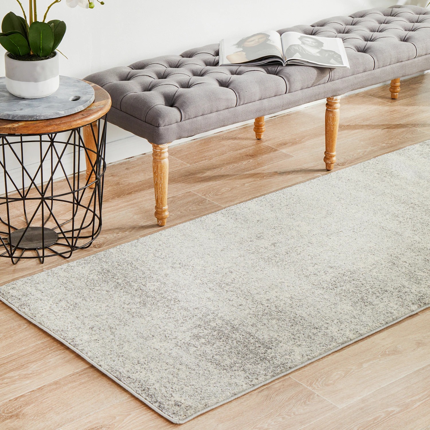 3 Common Ground Rugs Encore 252 300x80cm - Medium Runner Power Loomed Pet Friendly Rug - Silver, 3 of 9