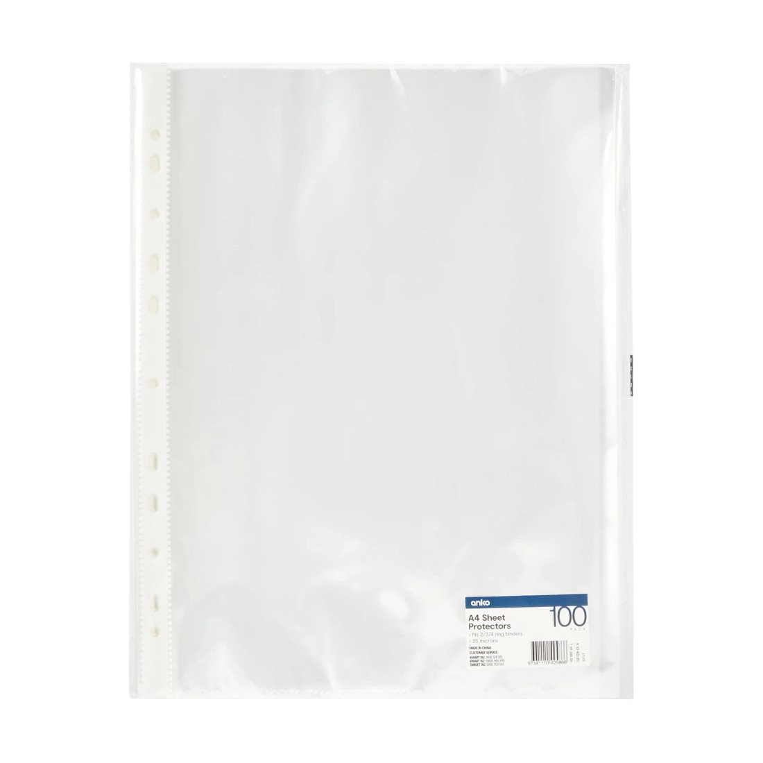 1 100 Pack A4 Sheet Protectors - Clear, 1 of 5