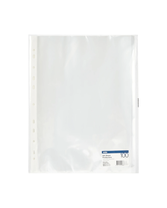 100 Pack A4 Sheet Protectors - C