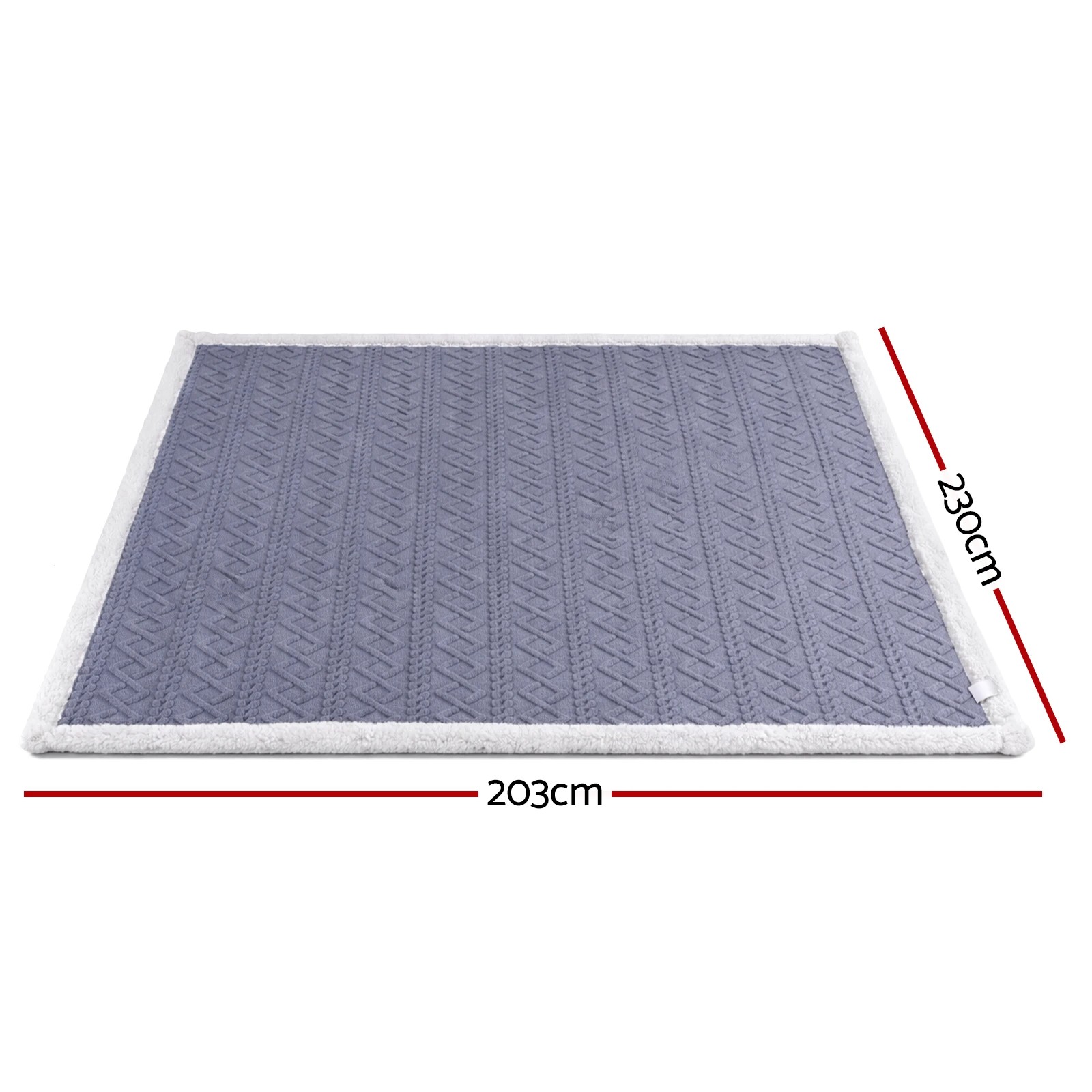 2 Giselle Bedding Giselle 203x230cm Throw Blanket Double-Sided Fleece Lightweight For Sofa Couch - Blue, 2 of 8