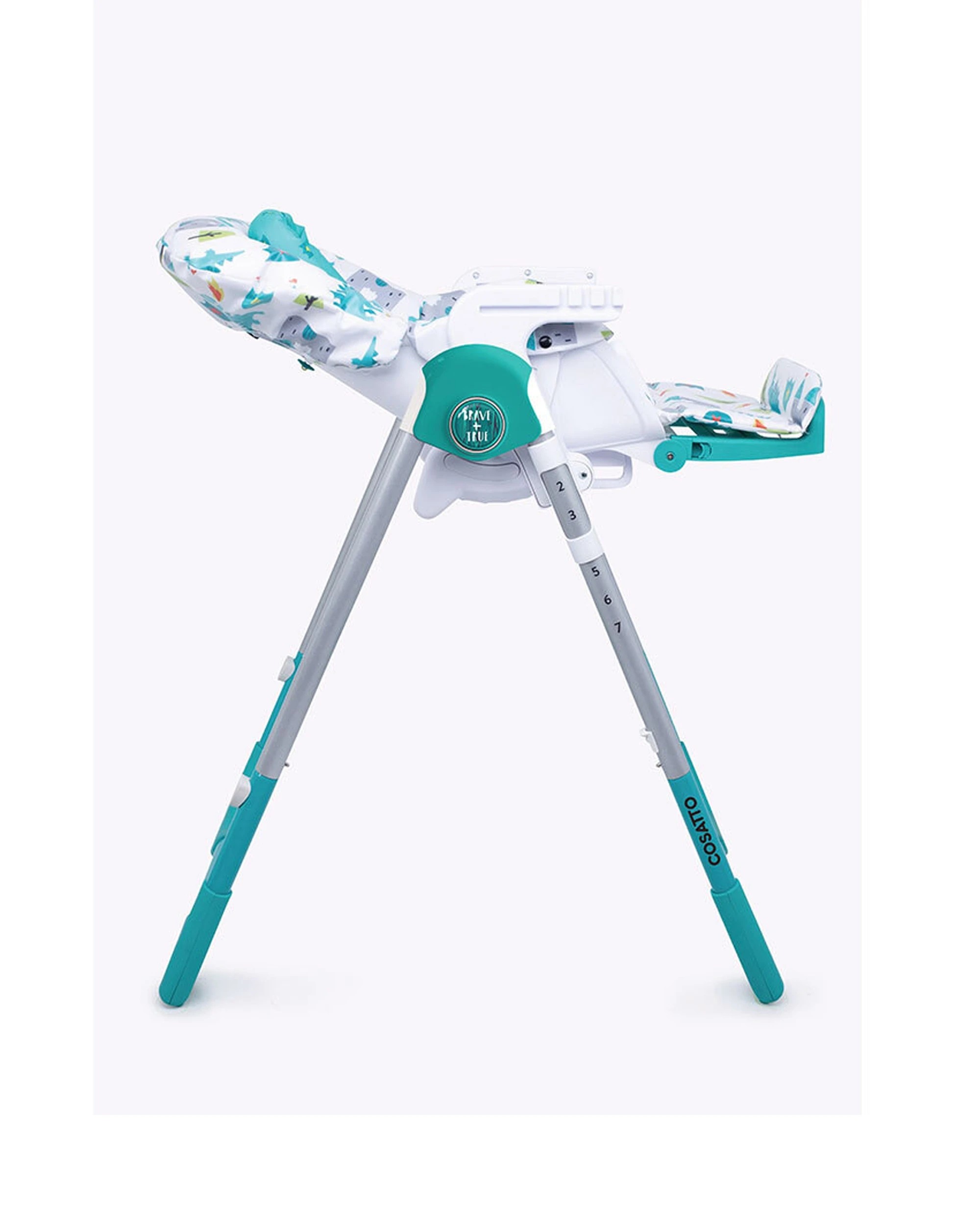 7 Cosatto Noodle Baby Feeding Highchair 0m+ Reclining Seat Adjustable Height Easy Clean Dragon Kingdom - Blue, 7 of 7