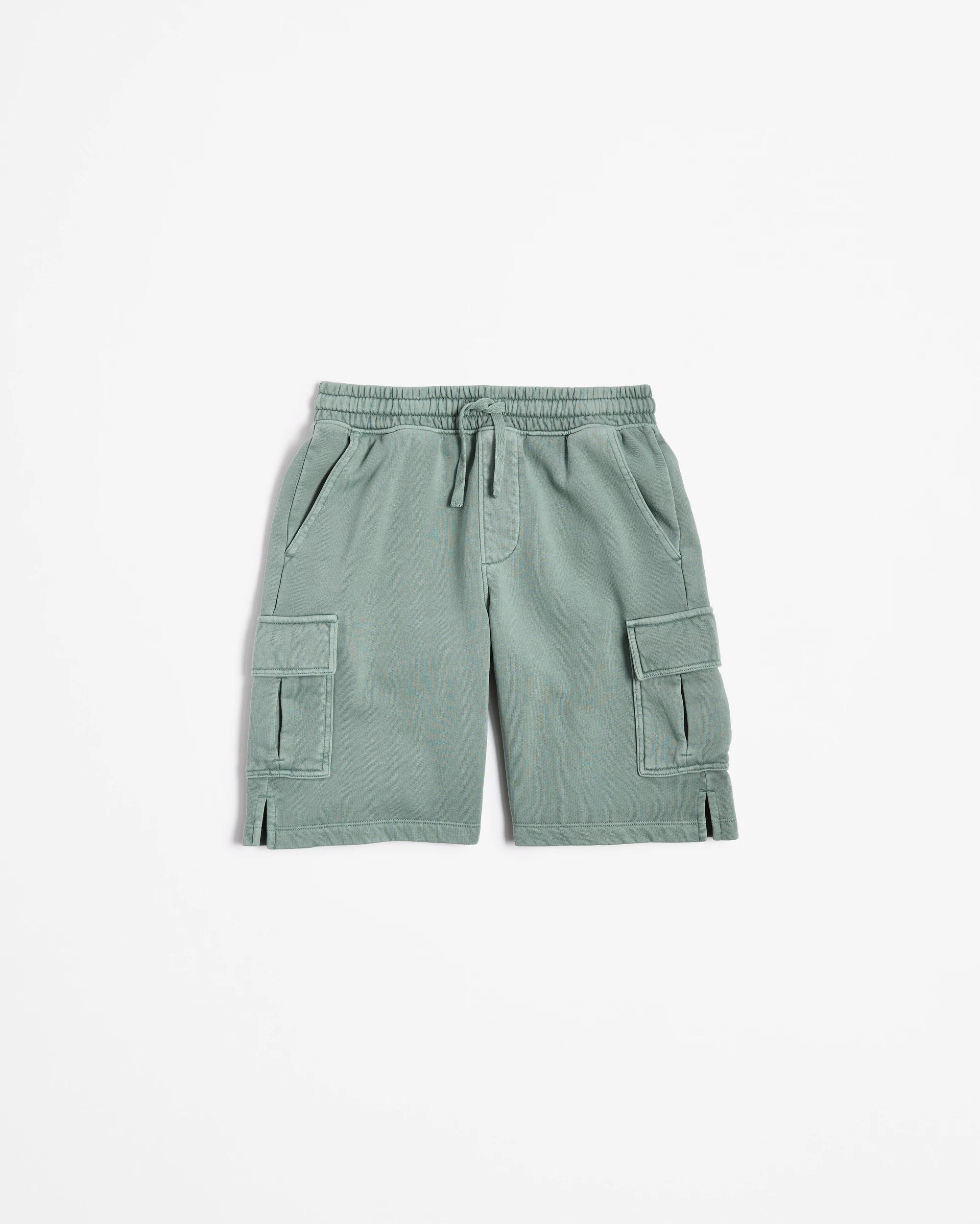 4 Target Washed Fleece Shorts GREEN, 4 of 5