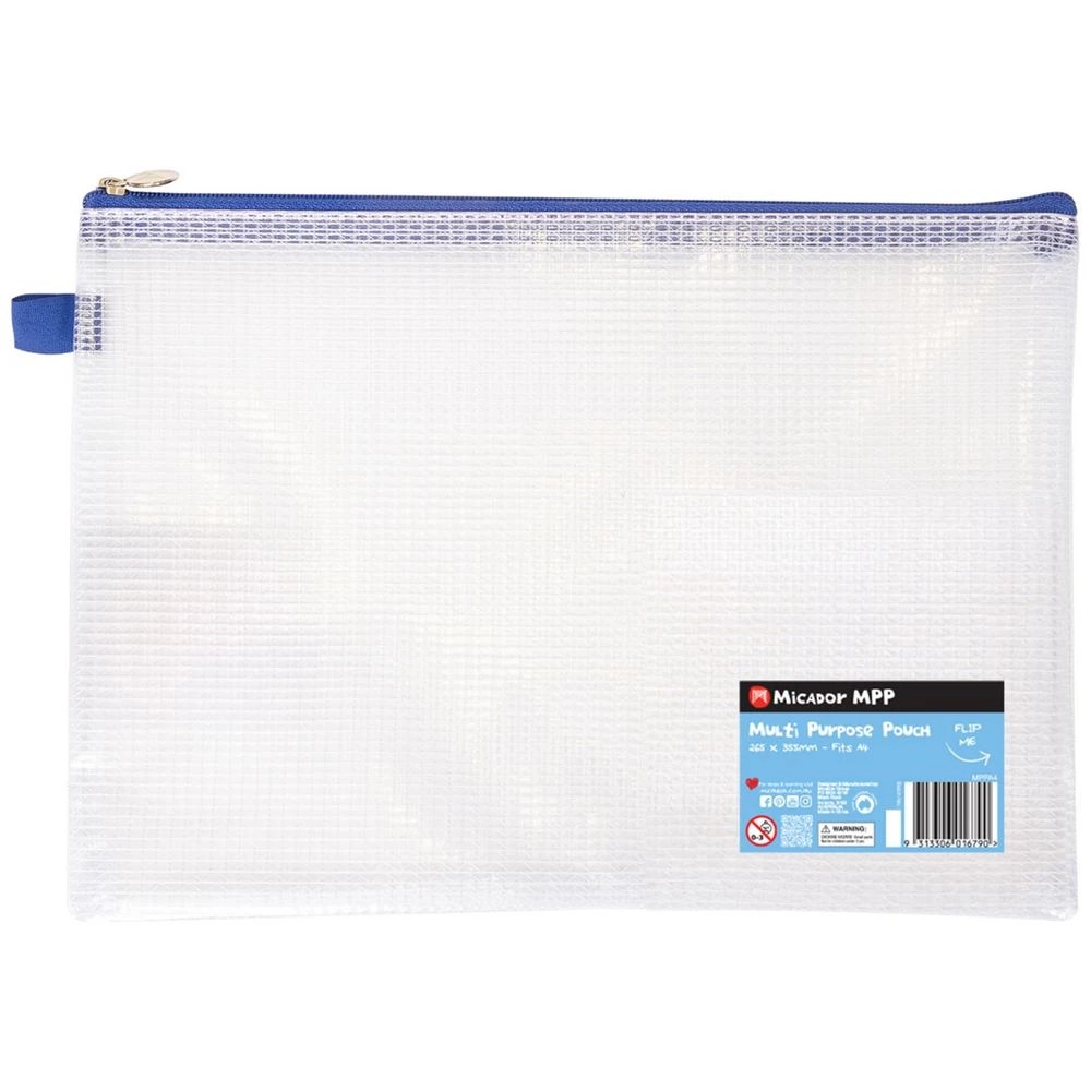 1 Micador A4 Multi Purpose Pouch Clear, 1 of 2