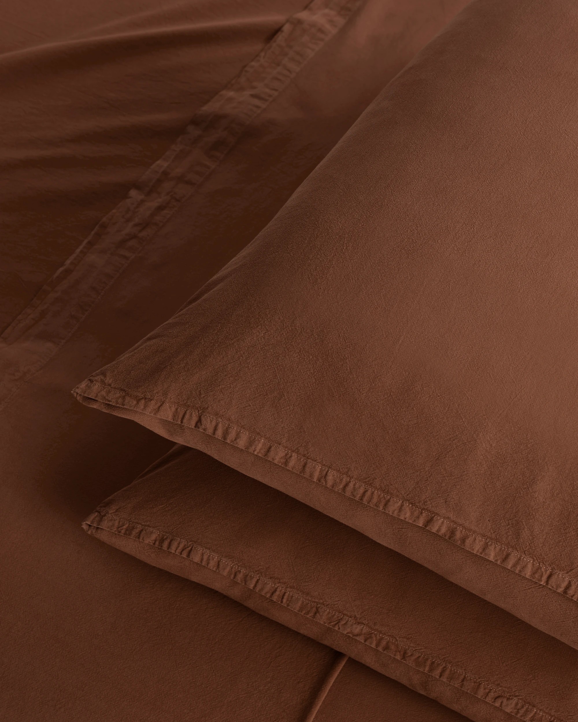 2 Arlo Cotton Stonewash Sheet Set - King Bed - Brown, 2 of 3
