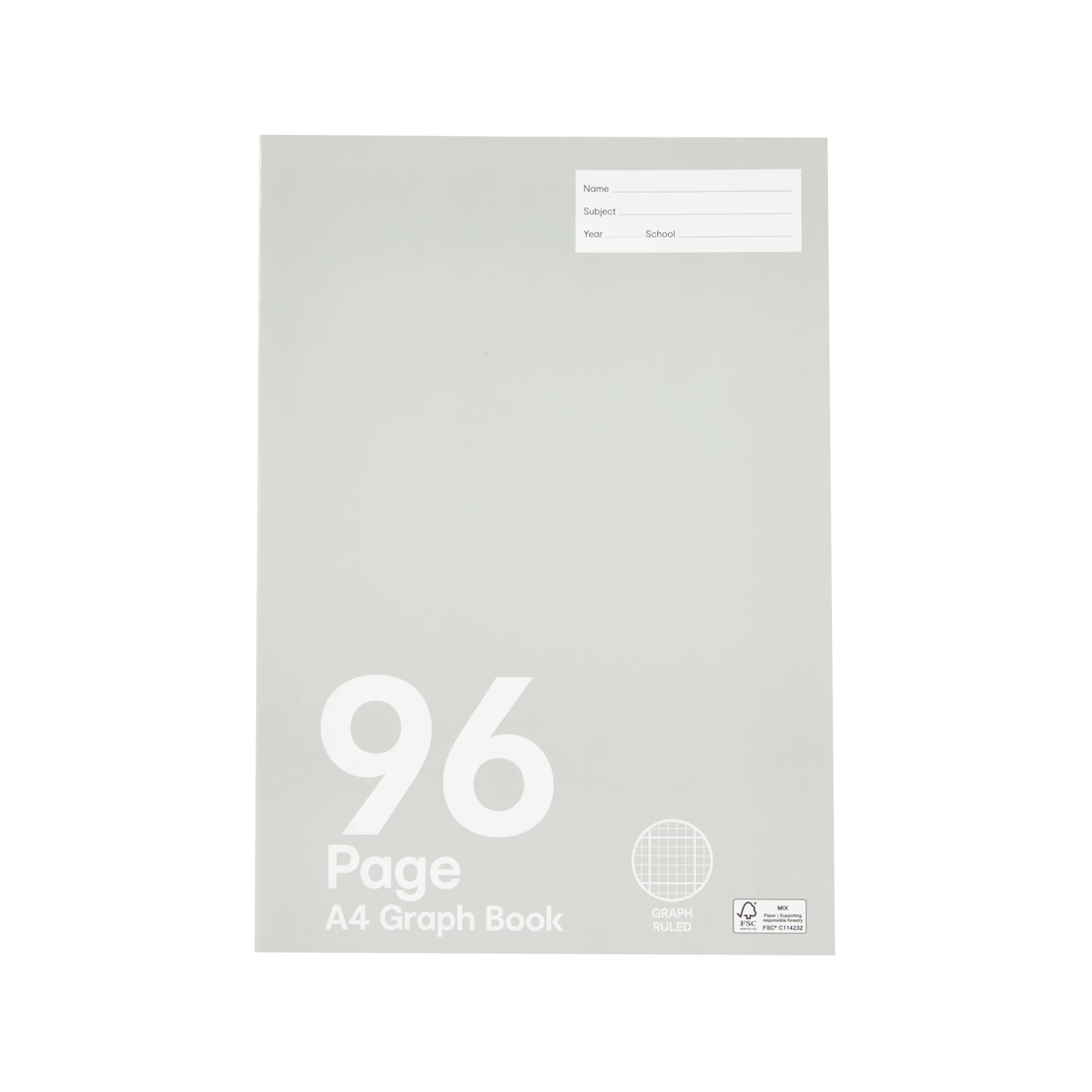 1 A4 Graph Book - 96 Pages, Grey, 1 of 4