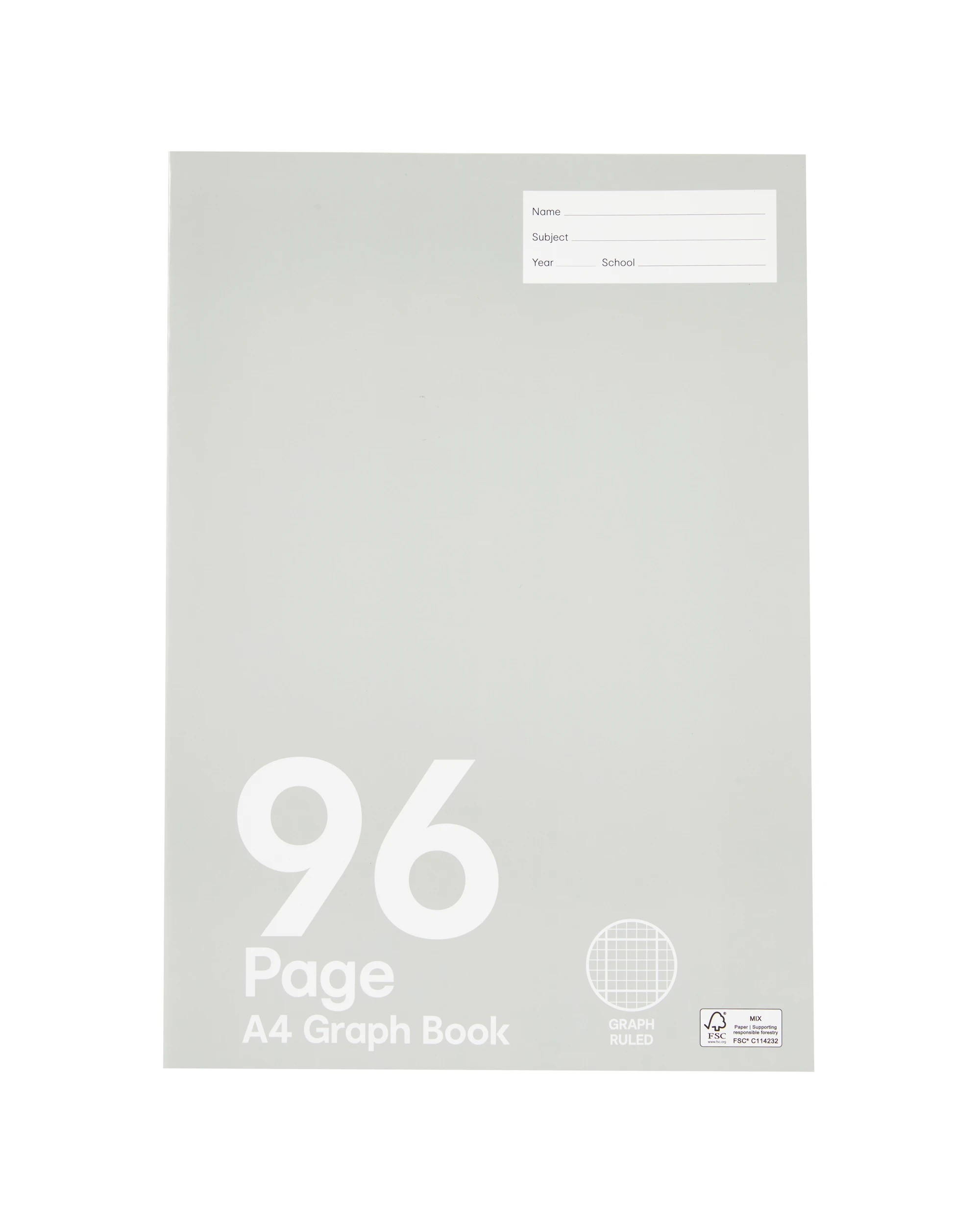 1 A4 Graph Book - 96 Pages, Grey, 1 of 4