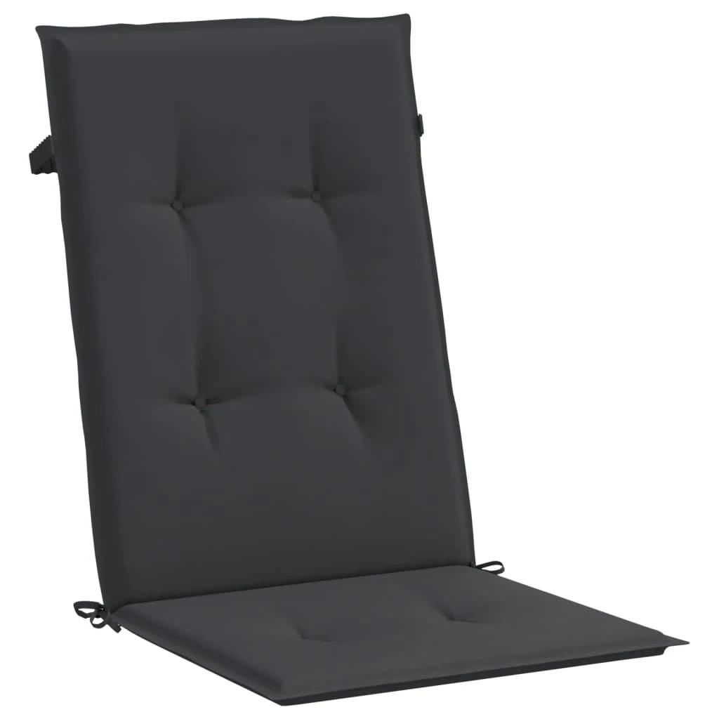3 vidaXL Garden Highback Chair Cushions 6 Pcs Fabric - Black, 3 of 7