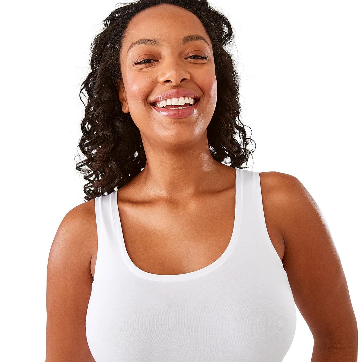 4 2 Pack Bamboo Thermal Tank White, 4 of 10