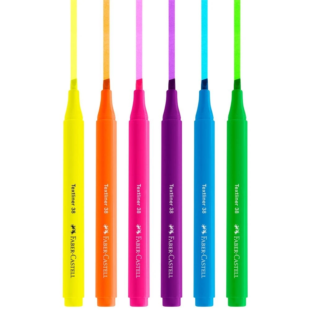 4 Faber-Castell Textliner 38 Highlighters Fluro Assorted 6 Pack, 4 of 7