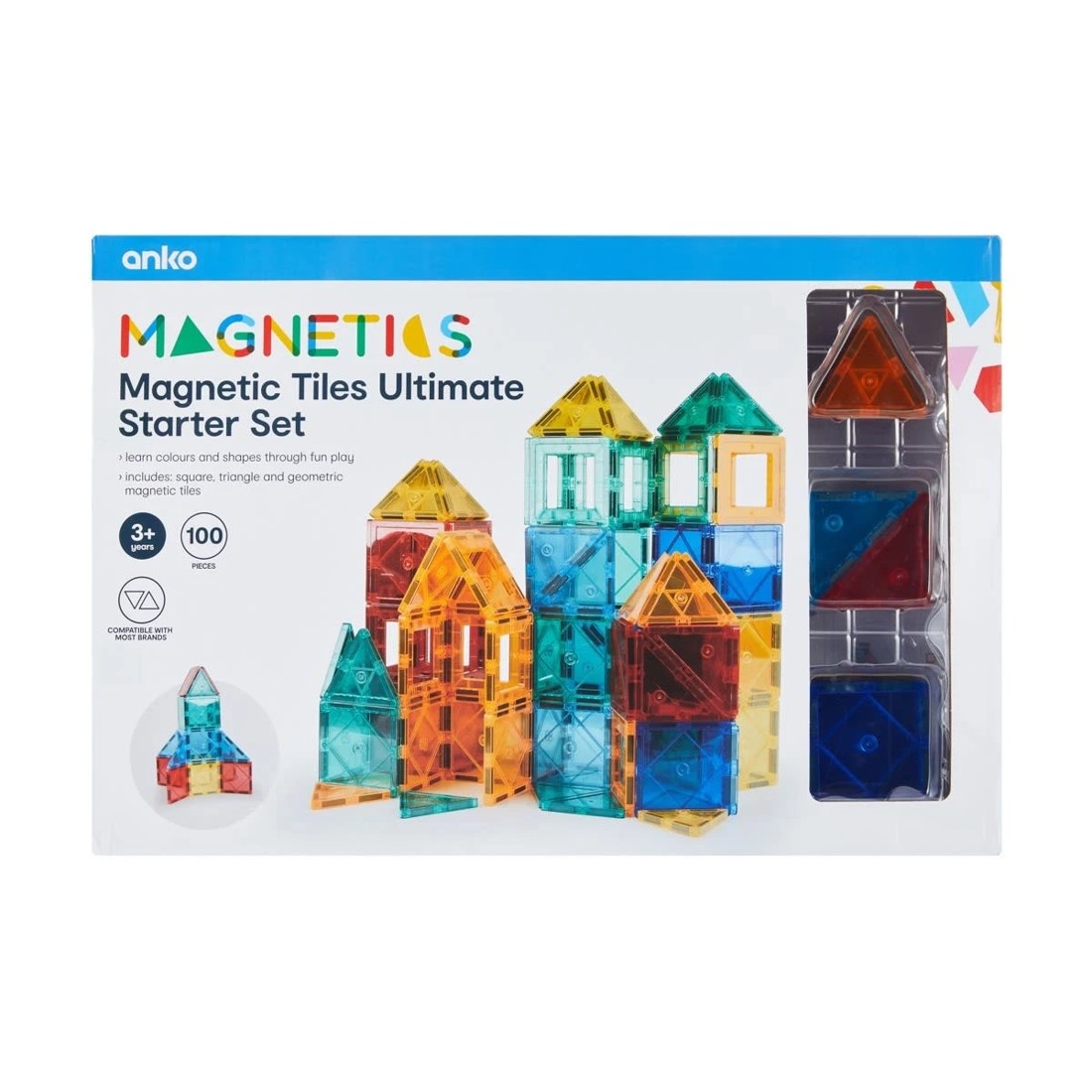 6 100 Piece Magnetic Tiles Ultimate Starter Set, 6 of 7