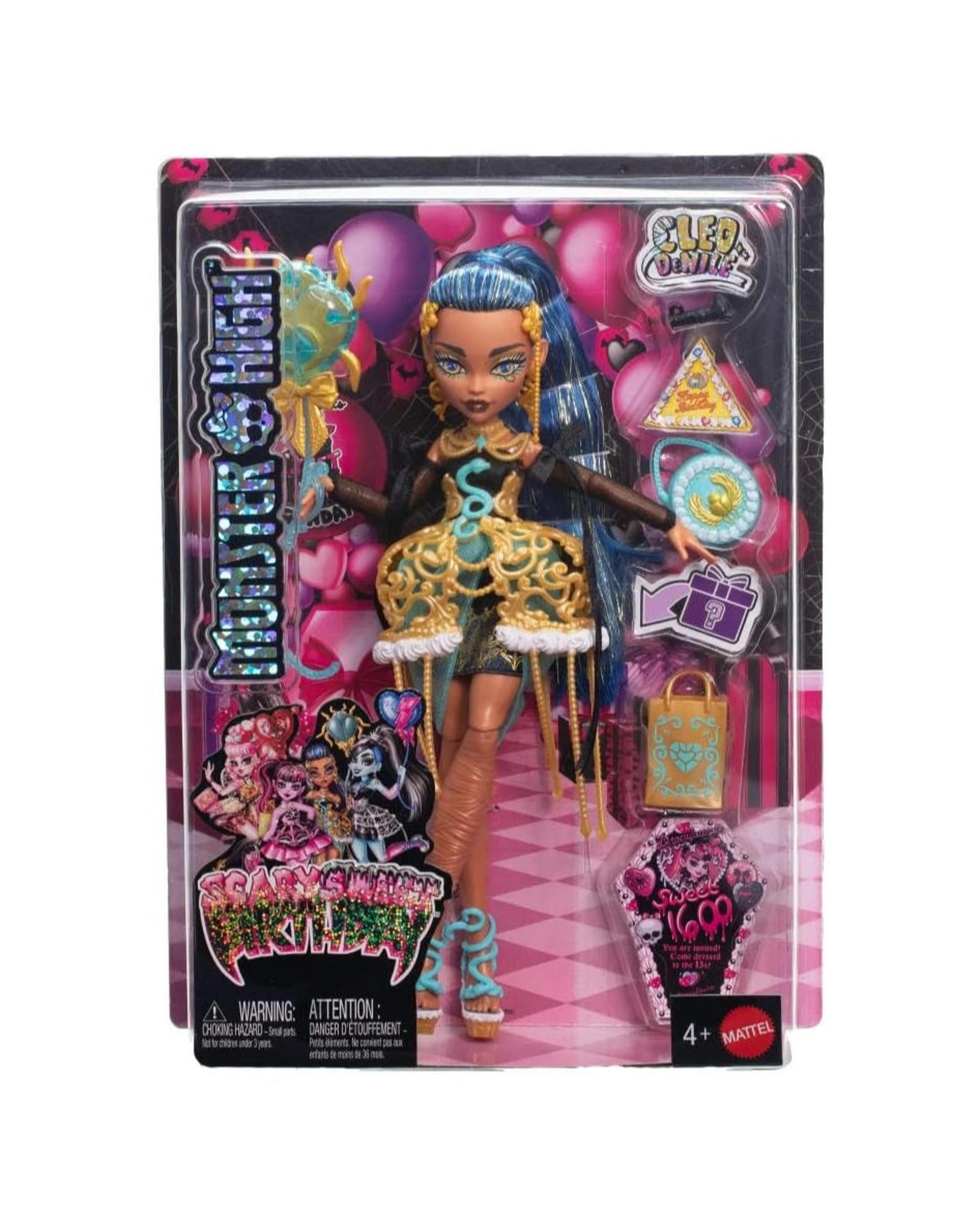 1 Monster High Scary Sweet Birthday Cleo De Nile Fashion Doll, 1 of 6