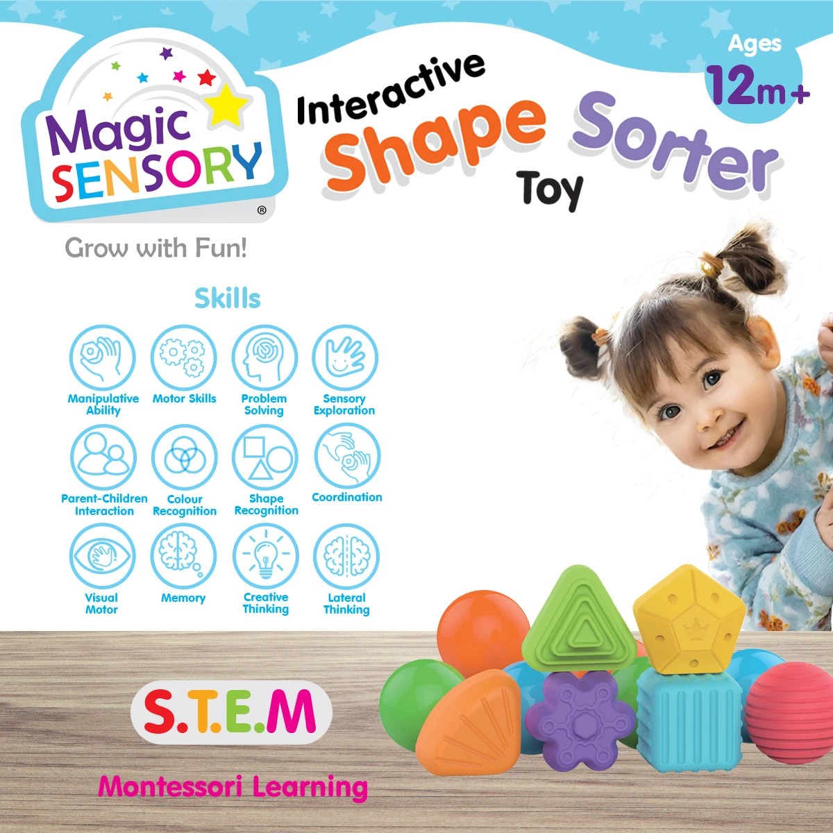 3 Magic Sensory Shape Sorting Bin, 3 of 8