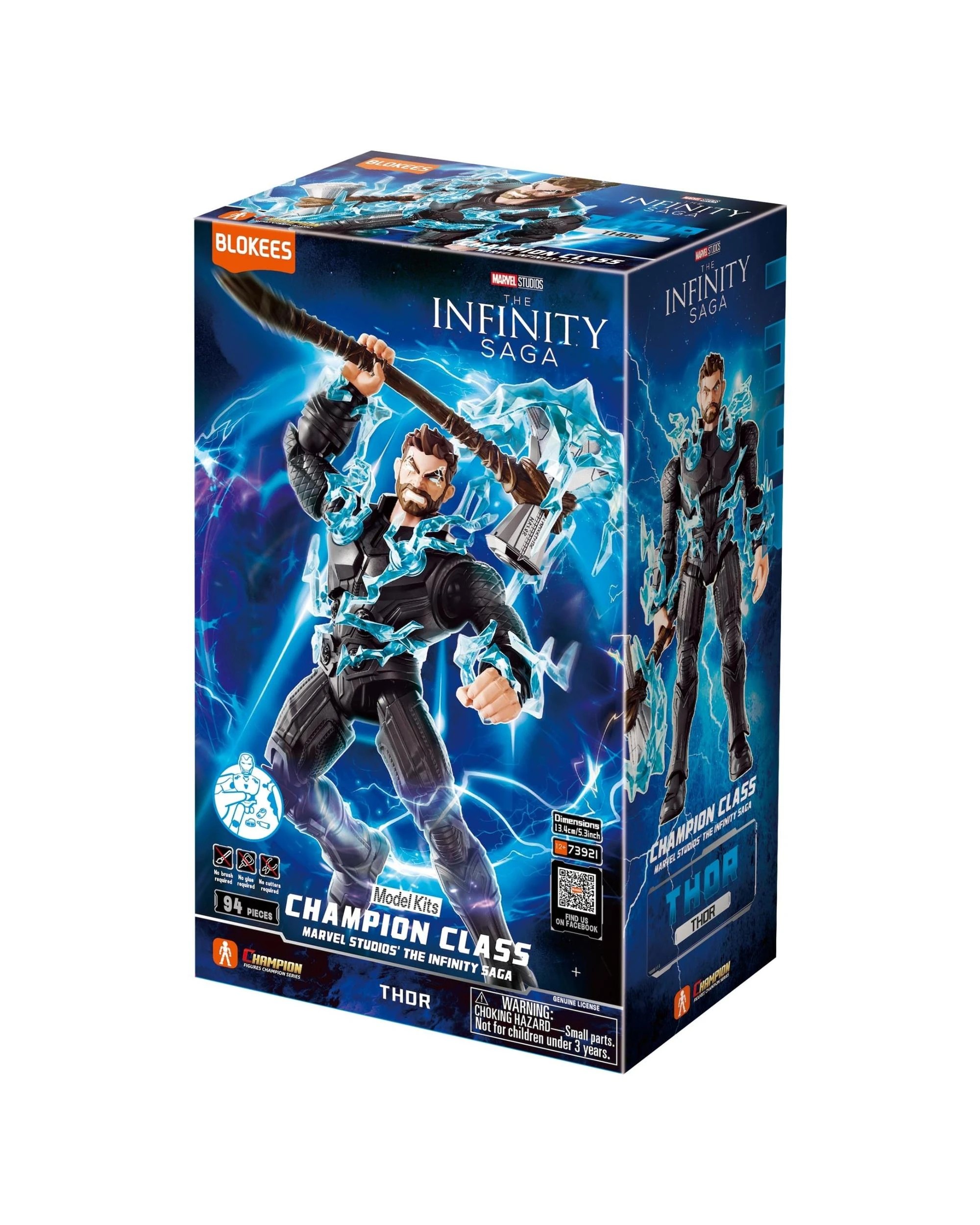 1 Blokees Marvel Hero Champion Class Thor Model Kit, 1 of 3