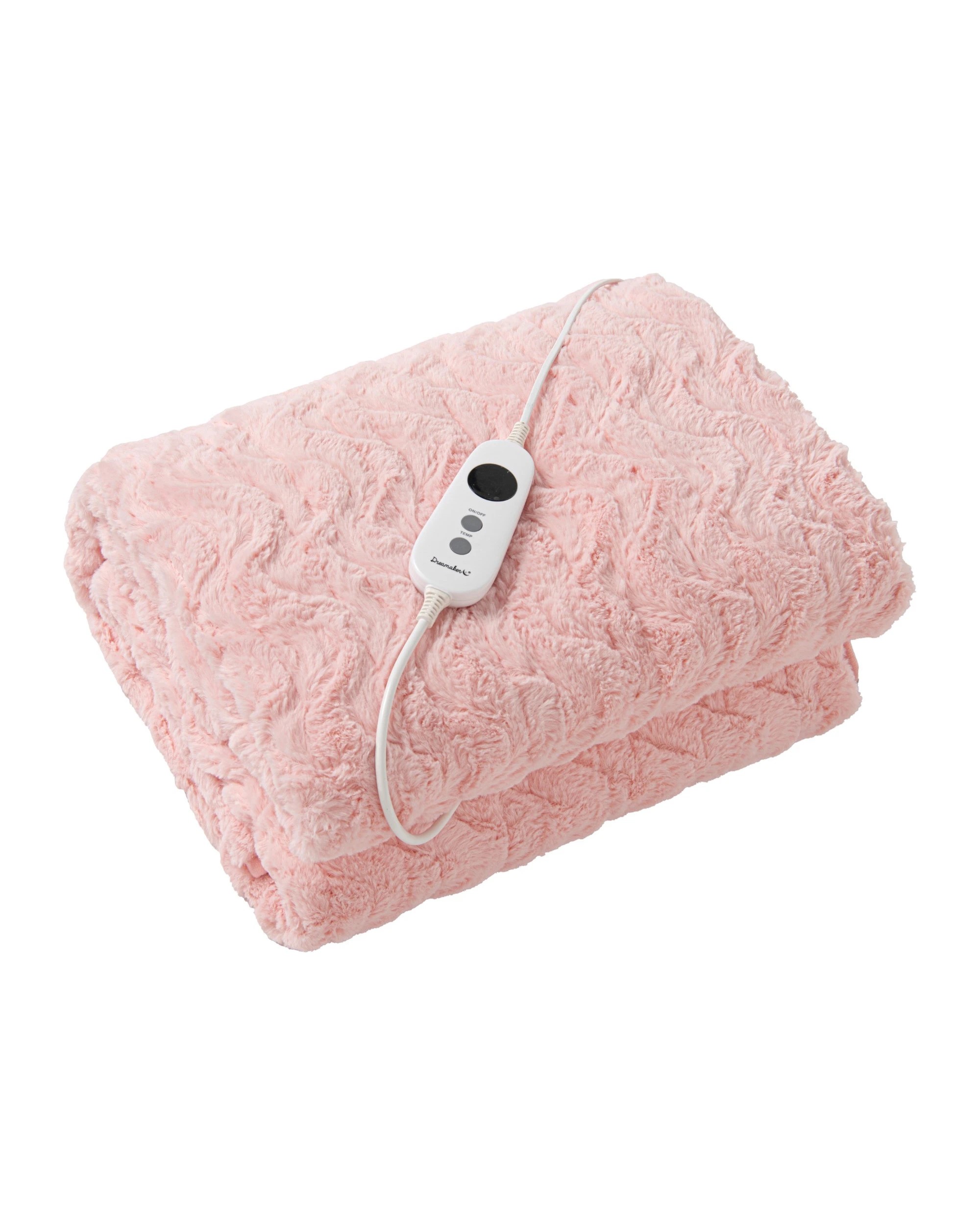 2 Dreamaker Felix 500gsm Faux Fur Heated Throw 180x200cm - Blush Pink, 2 of 6