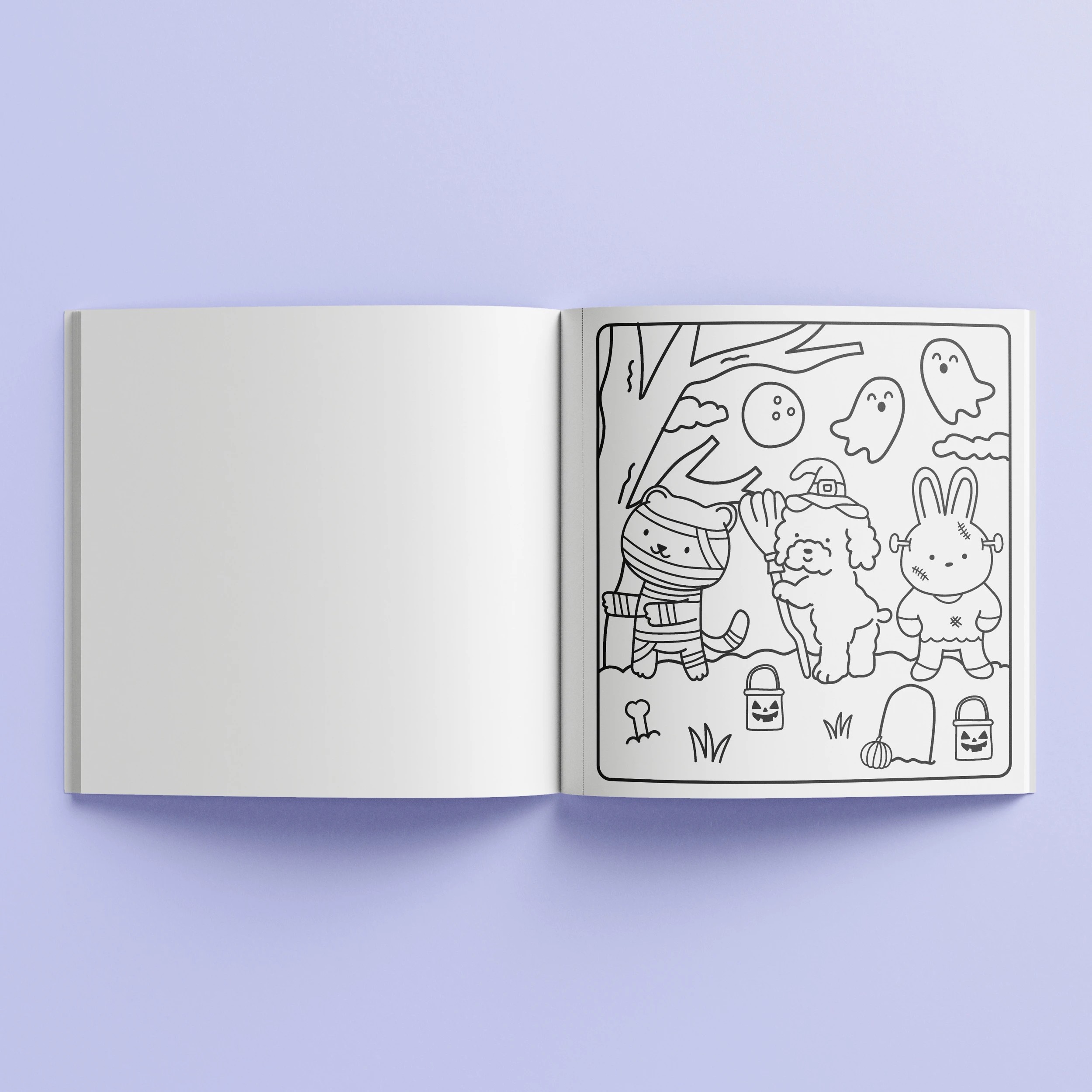 5 Sunny Vibes: Spooky Cuties Cute & Bold Colouring Book, 5 of 5