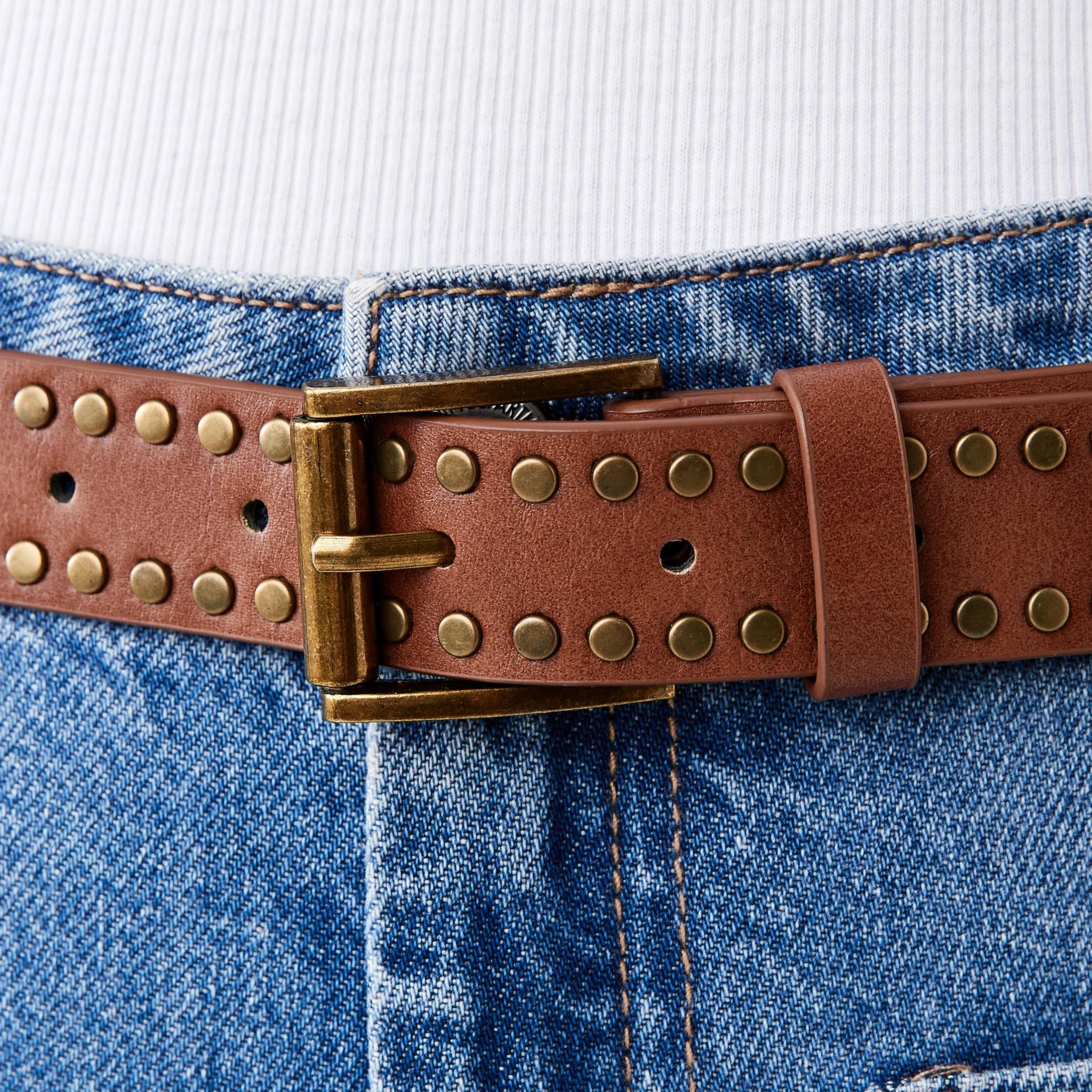 4 Mini Stud Belt Rich Tan, 4 of 4