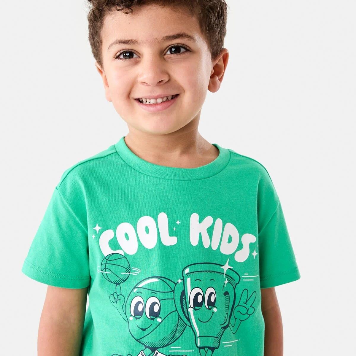 3 Chest Print T-shirt COOL KIDS SPORT APPLE GREEN, 3 of 6