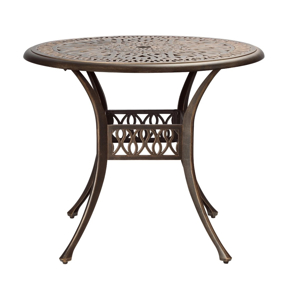 6 Livsip Garden Table Bronze Cast Aluminium Outdoor Patio Dining Side Table 75cm - Bronze, 6 of 9