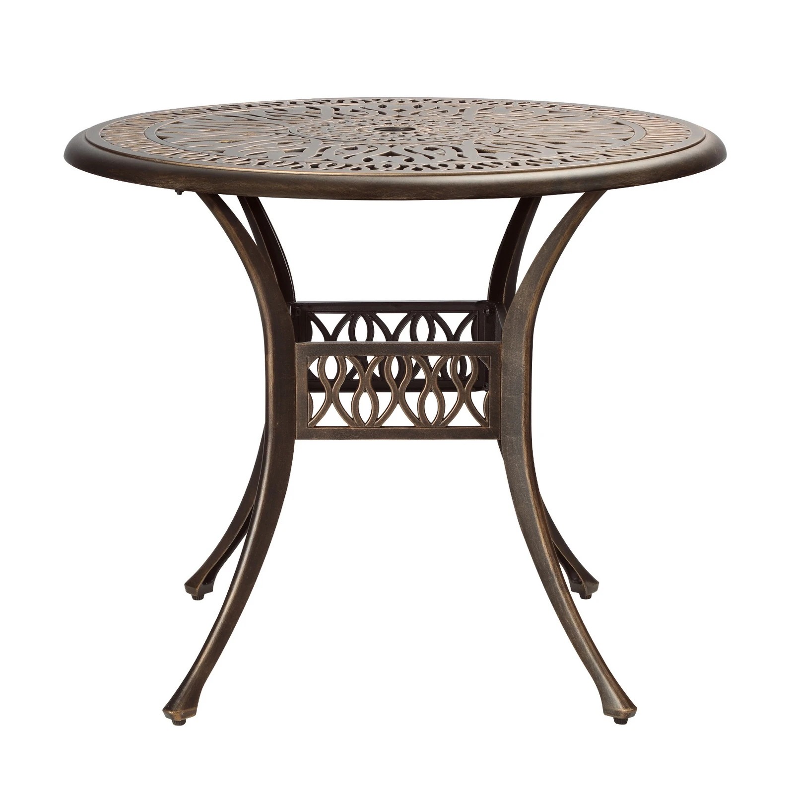 6 Livsip Garden Table Bronze Cast Aluminium Outdoor Patio Dining Side Table 75cm - Bronze, 6 of 9