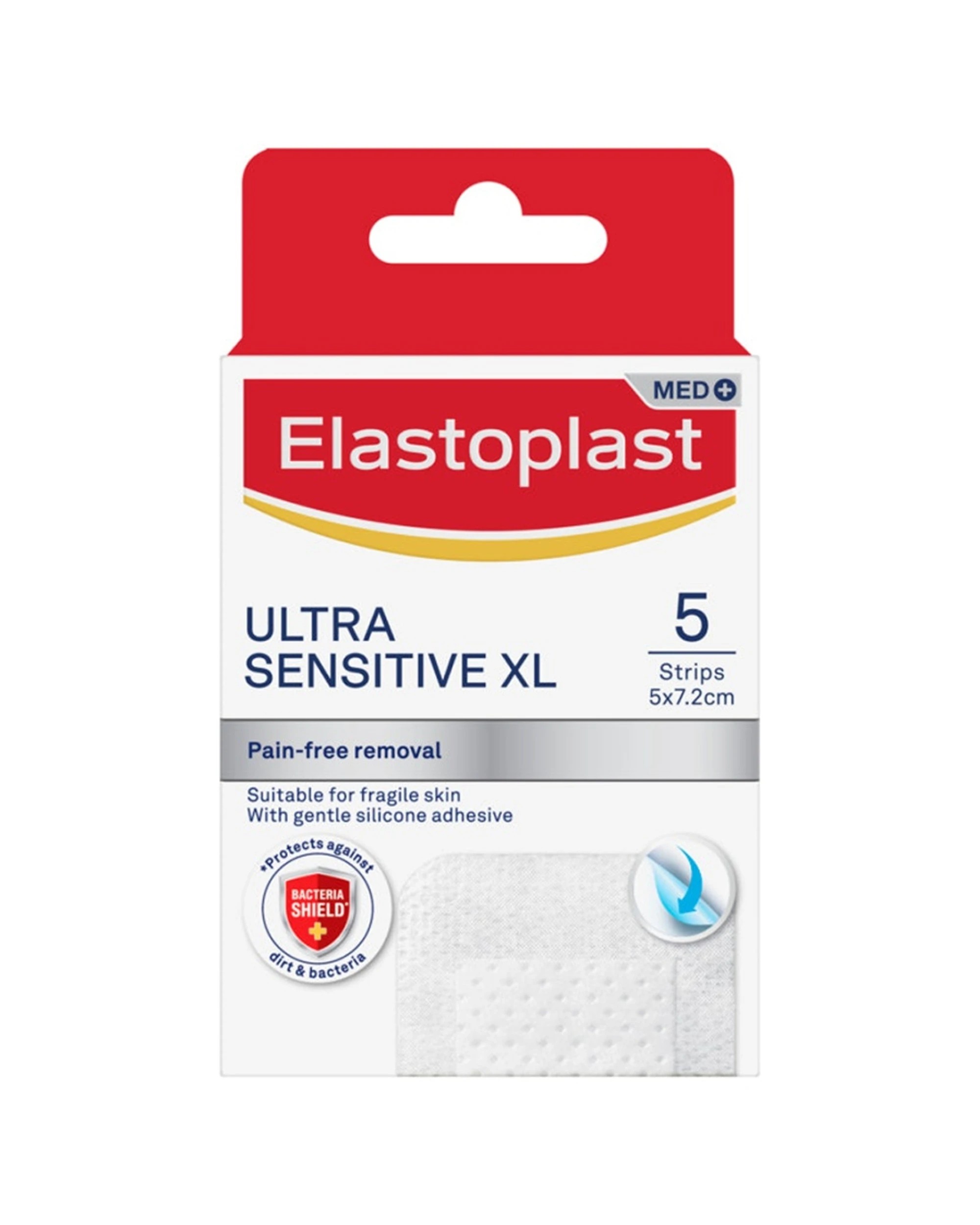 2 Elastoplast Ultra-Sensitive Wound Plaster XL 5 Pack - Clear, 2 of 3