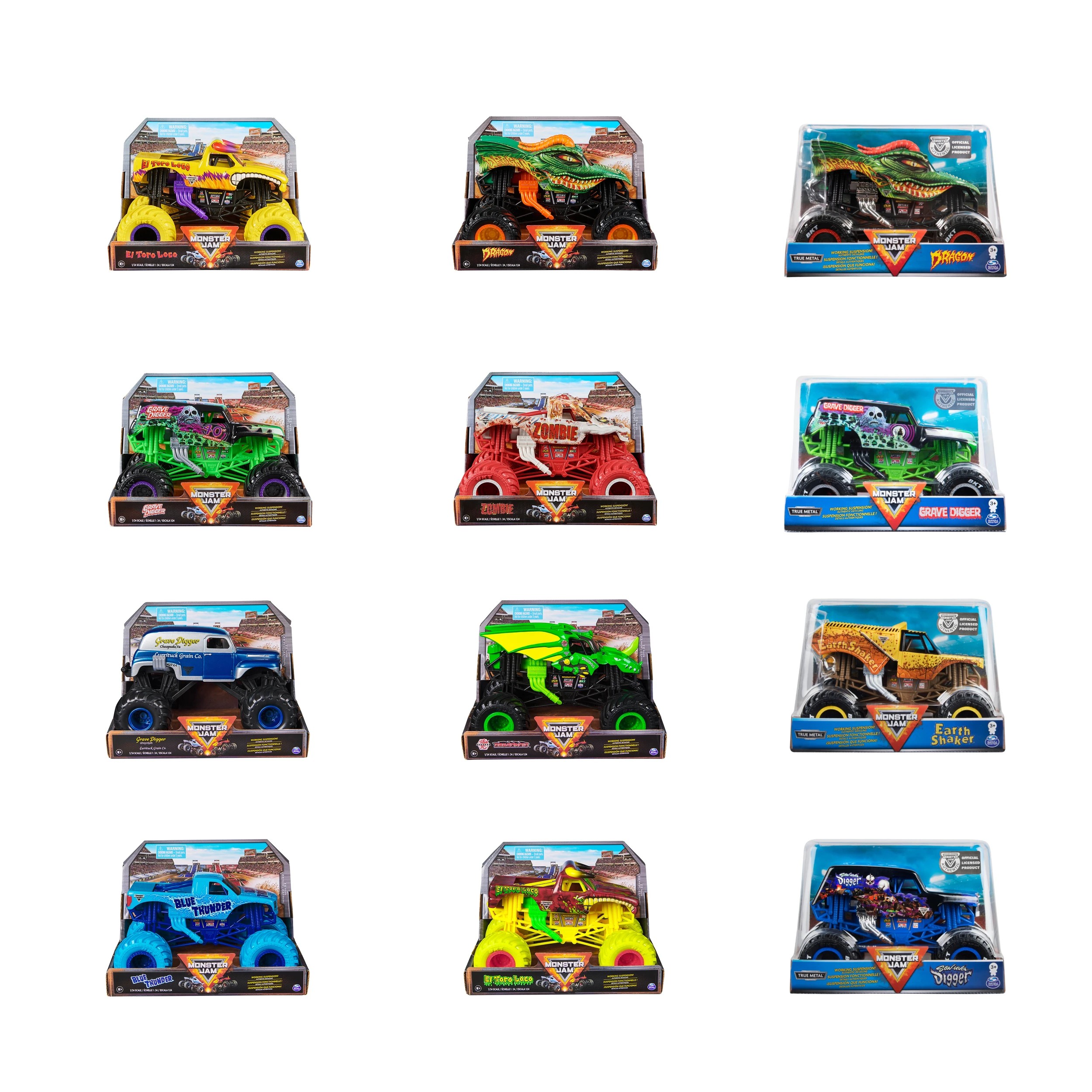 1 Monster Jam 1:24 Die Cast Monster Truck - Assorted, 1 of 8