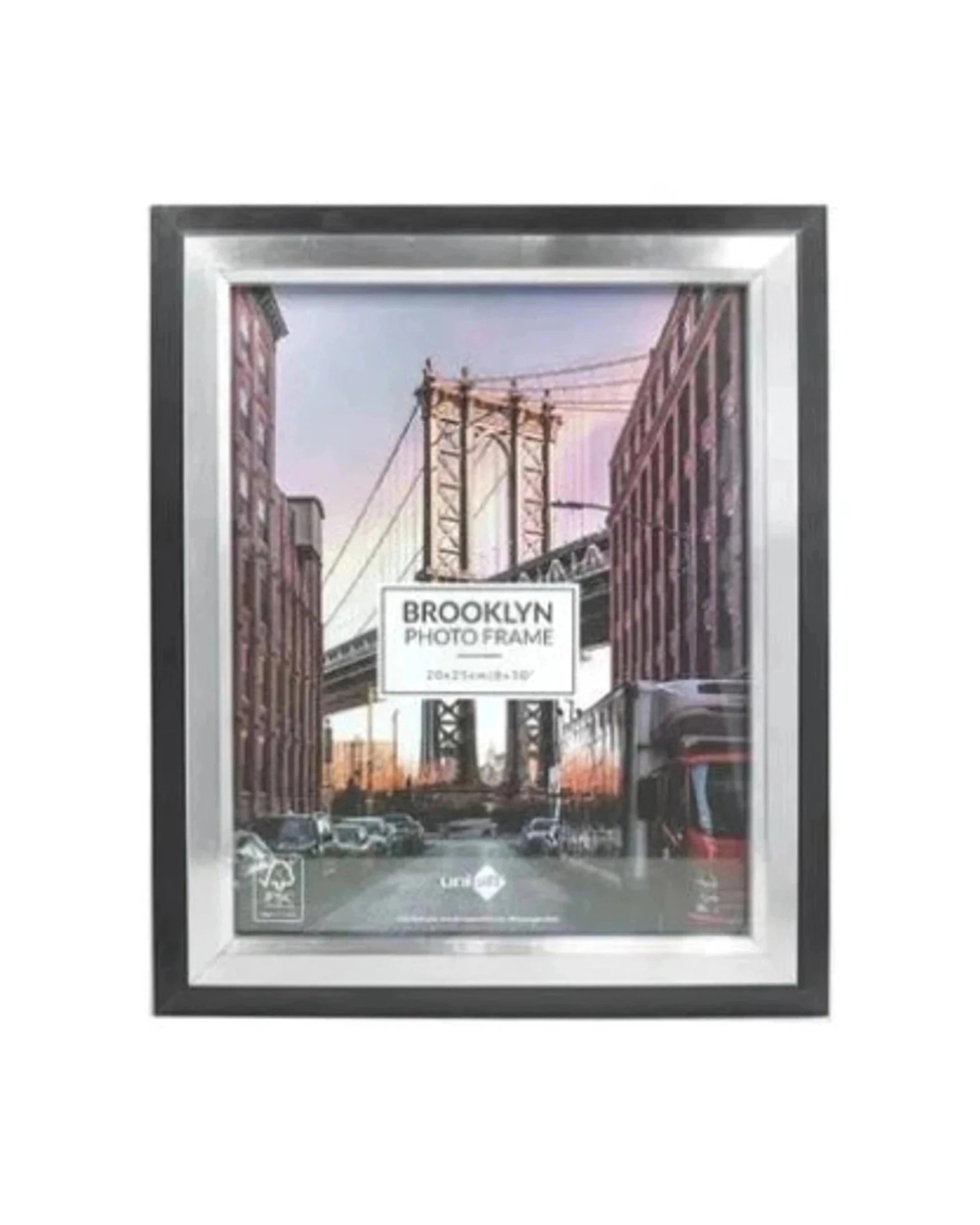 1 Unigift Brooklyn Photo Picture Frame Modern Elegant Home Decor 8x10/20x25cm - Black, 1 of 1