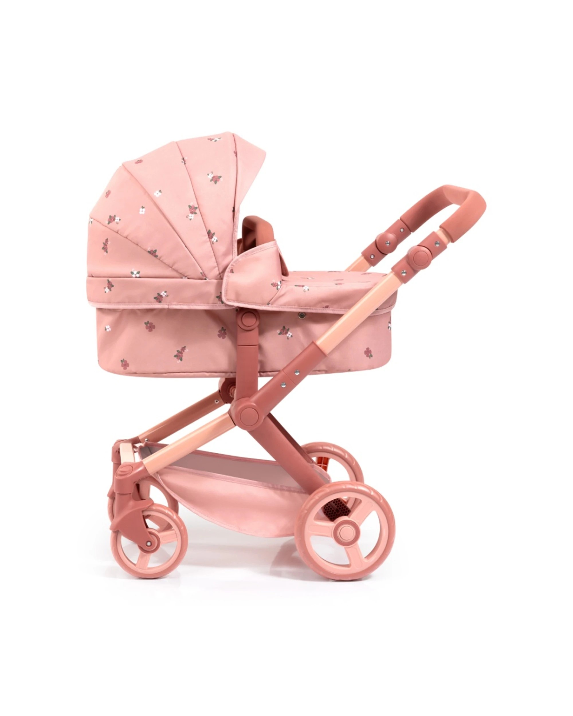 5 Bayer Xeo Doll Pram Flower Convertible Jogger Adjustable Handle For Dolls 52cm Rose - Pink, 5 of 7